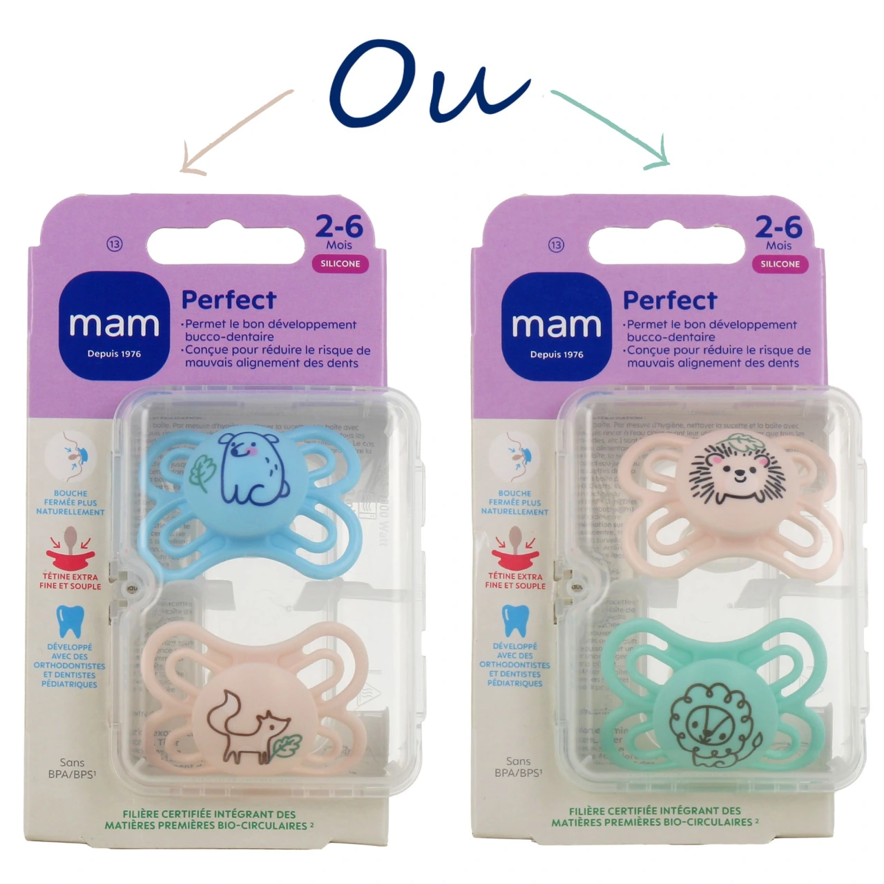 MAM Perfect Sucette Silicone 2-6 mois - MAM