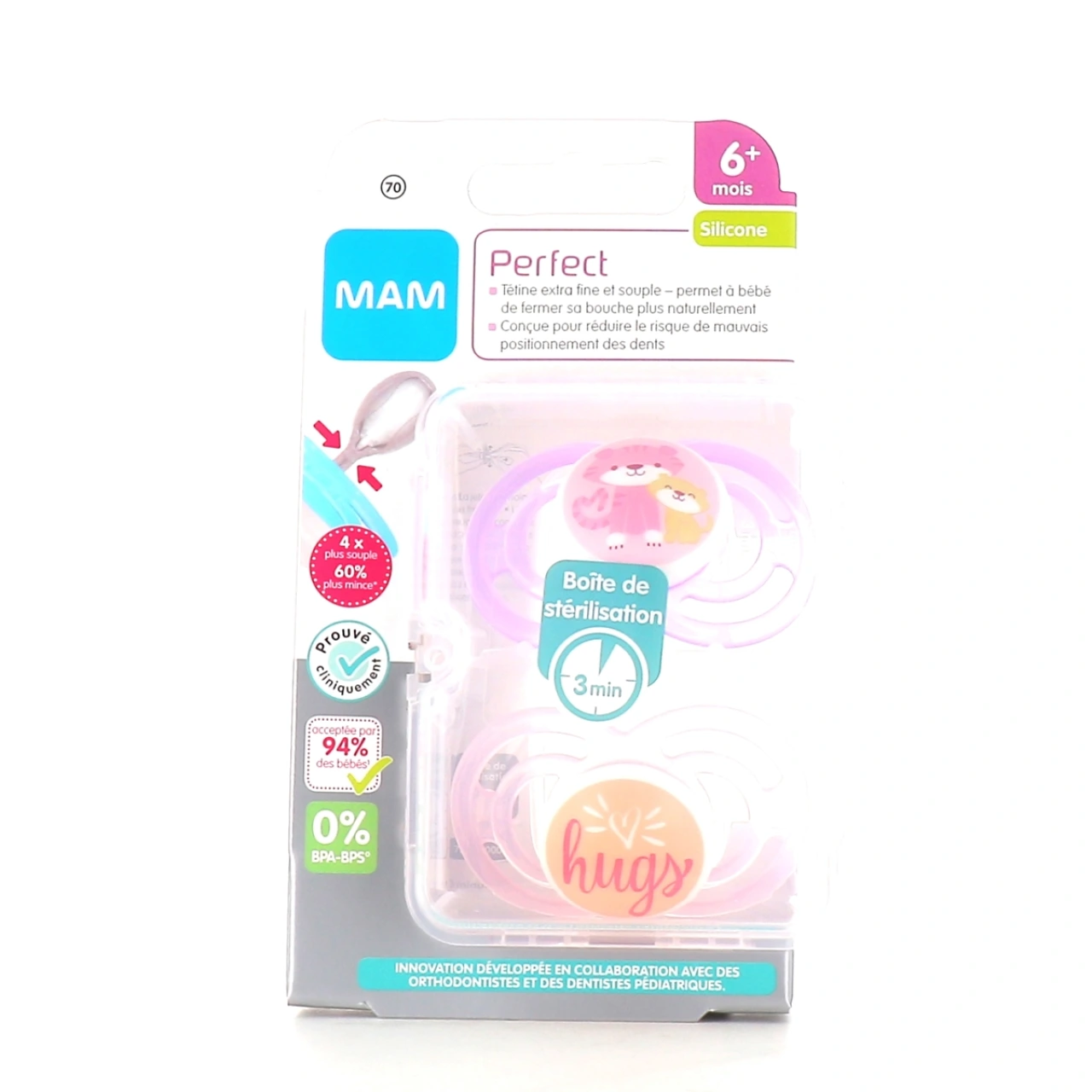 MAM Perfect Sucette Silicone 6 mois et + - MAM