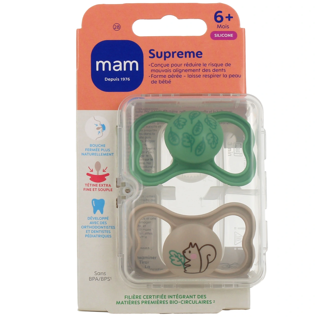 MAM Supreme Sucettes anatomiques silicone X2 - Vue 17