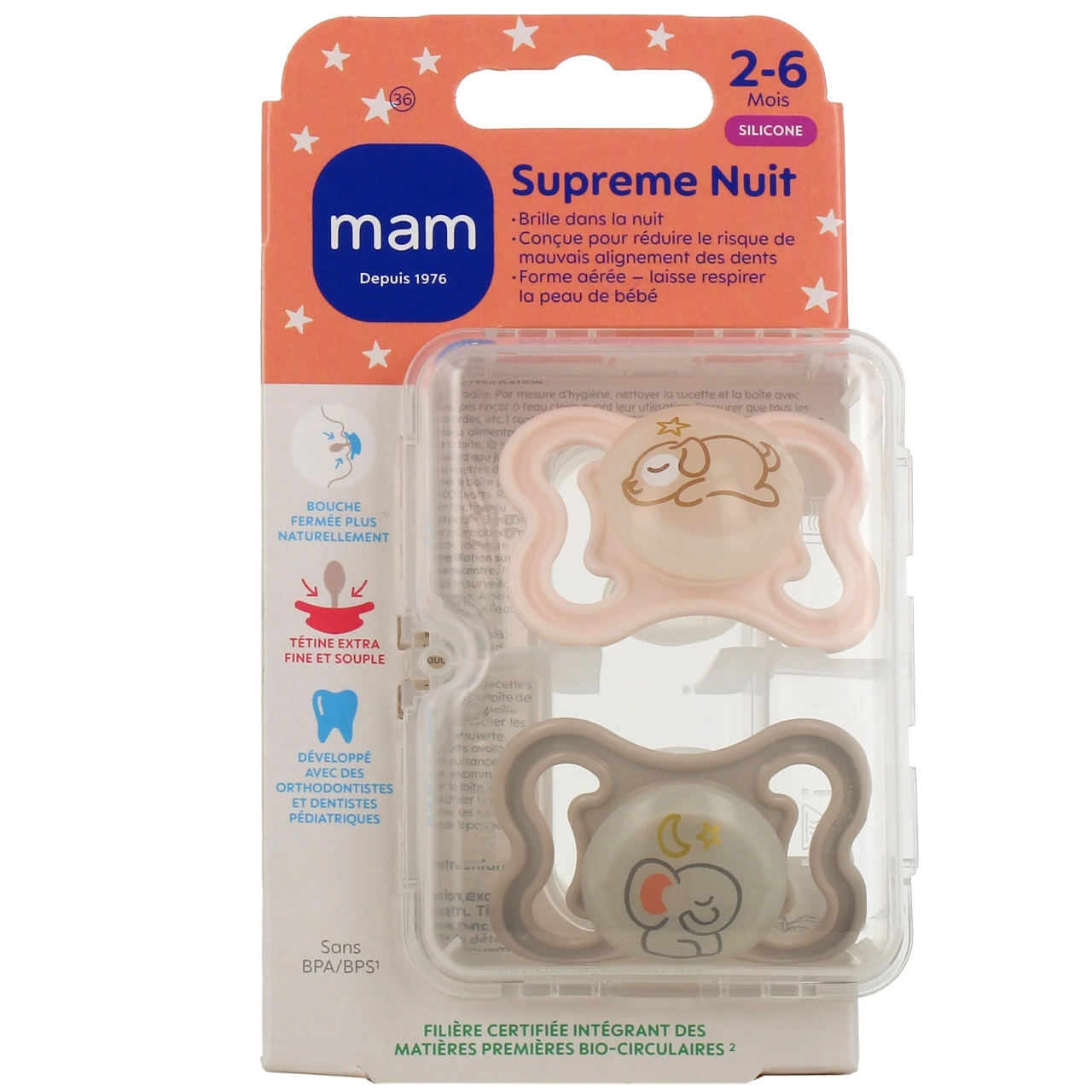 MAM Supreme Sucettes anatomiques silicone X2 - Vue 11