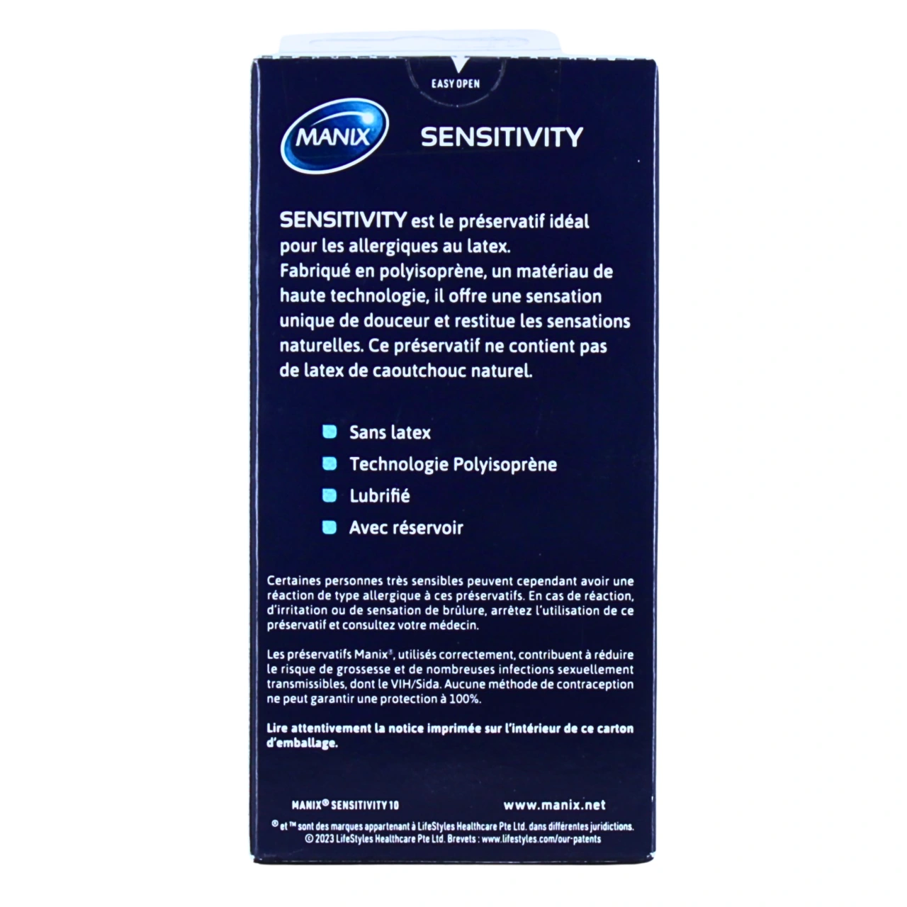 Manix Sensitivity Préservatifs Sans latex - Vue 2