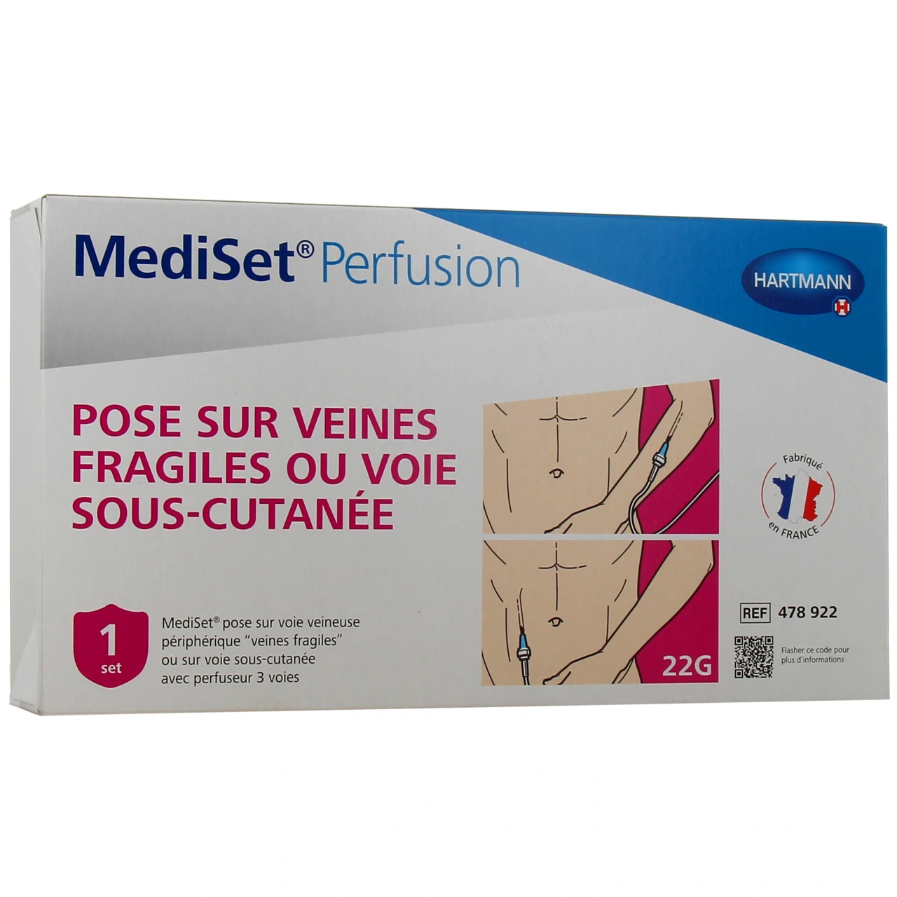 Mediset Perfusion Pose sur Veines Fragiles ou Voie Sous-Cutanée - Hartmann
