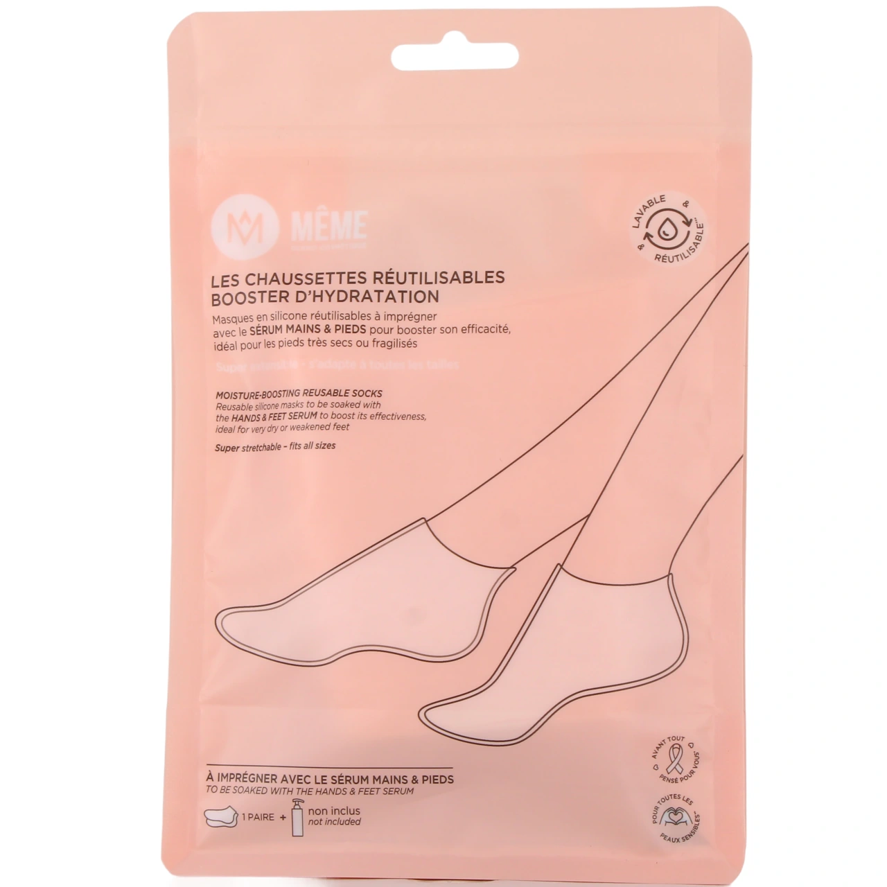 Même Chaussettes Réutilisables Booster d'Hydratation - Même