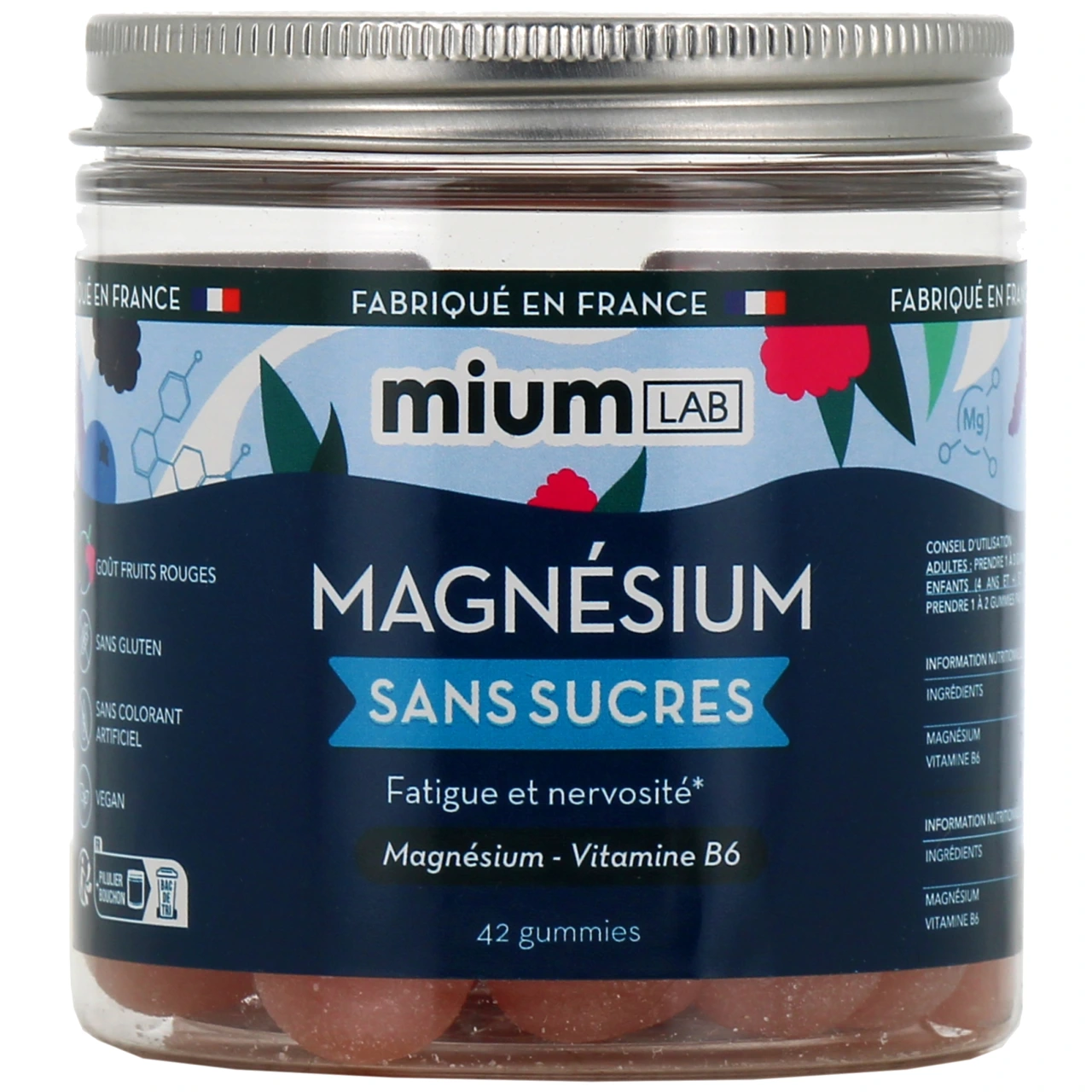 Mium Lab Magnésium Gummies sans sucres - Mium Lab