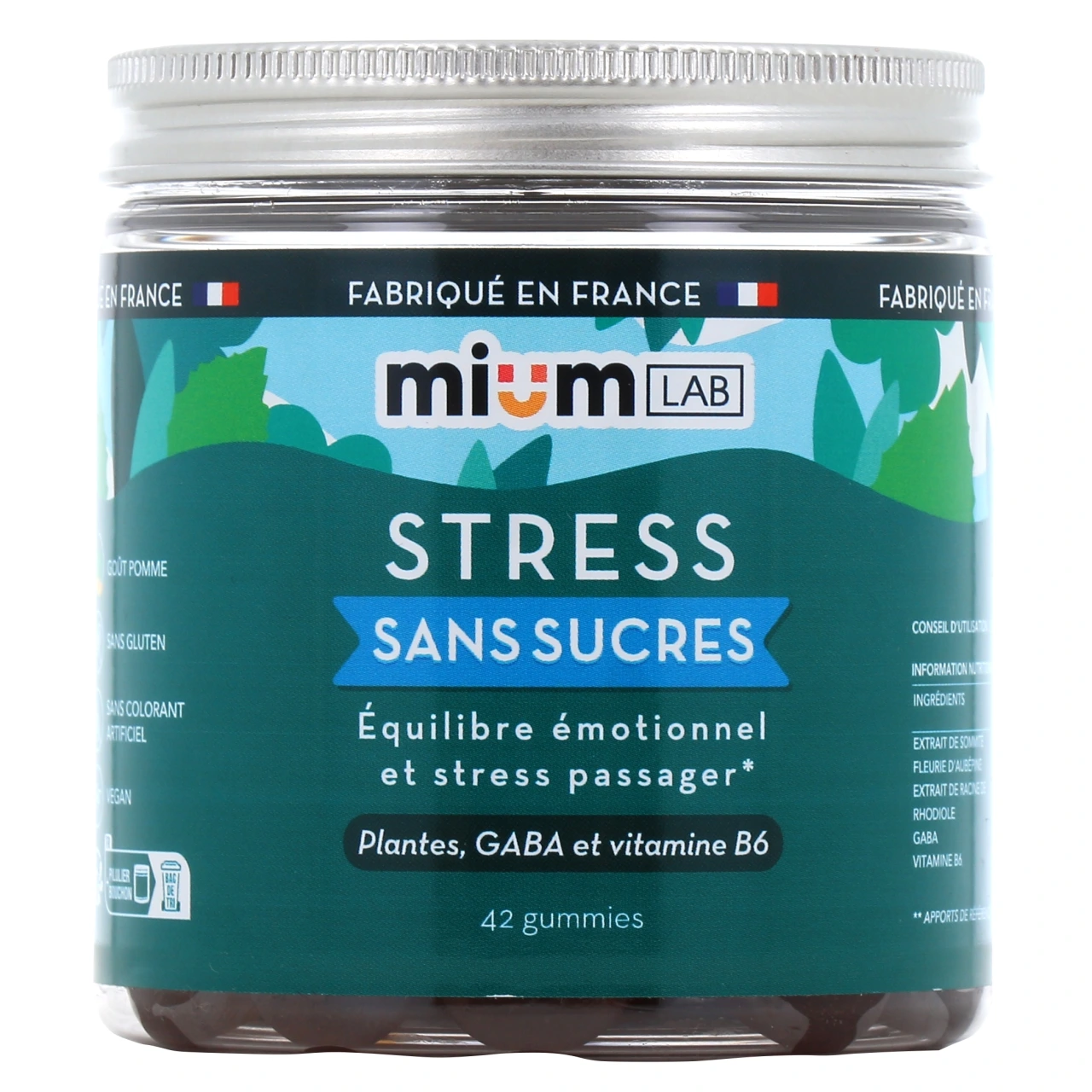 Mium Lab Stress Gummies sans sucres - Mium Lab
