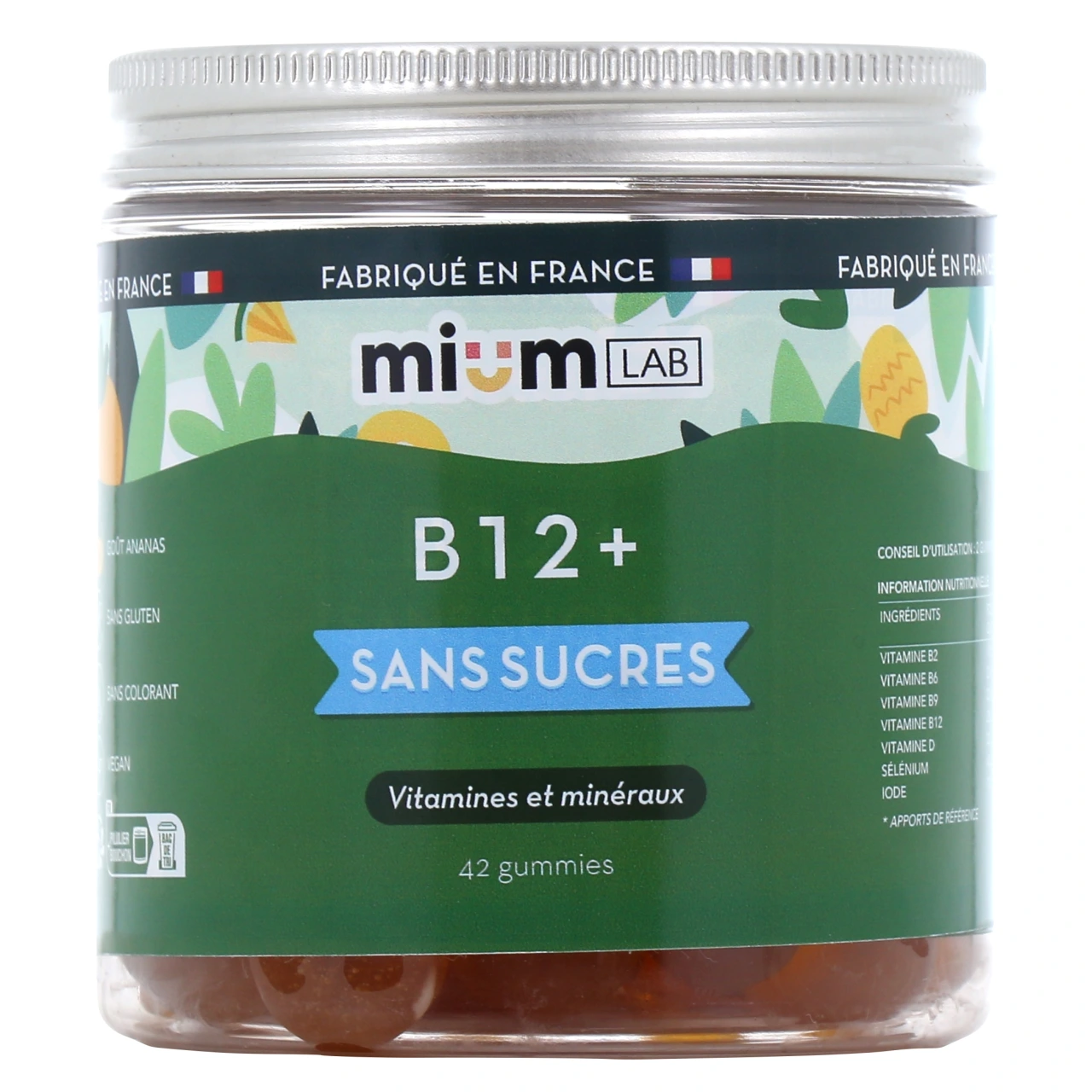 Mium Lab Vitamine B12+ Gummies sans sucres - Mium Lab