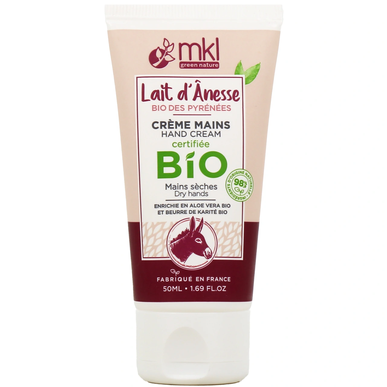 MKL Crème Mains Réparatrice et Nourrissante au Lait d'ânesse Bio - MKL Green Nature