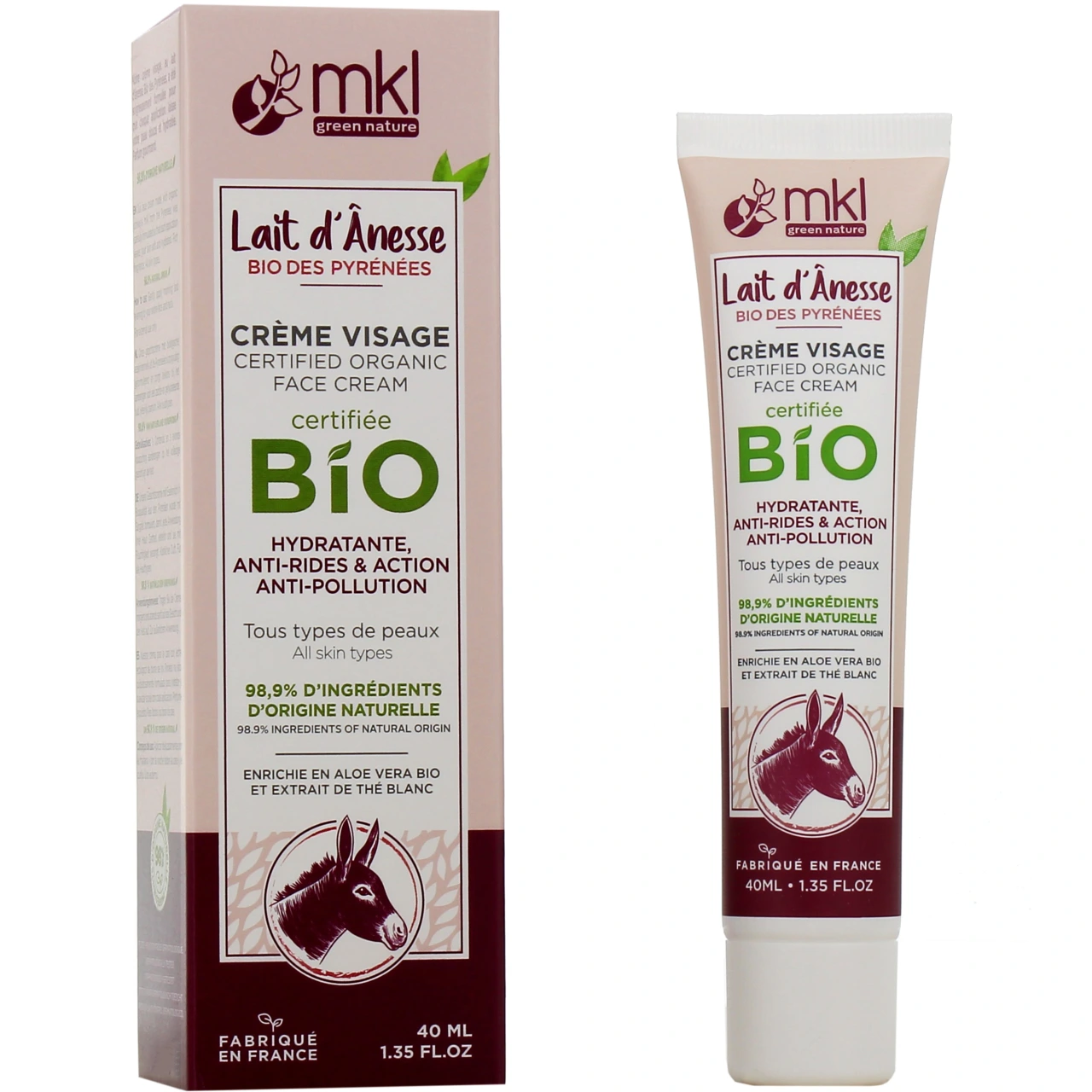 MKL Crème Visage Lait d'ânesse Bio - MKL Green Nature