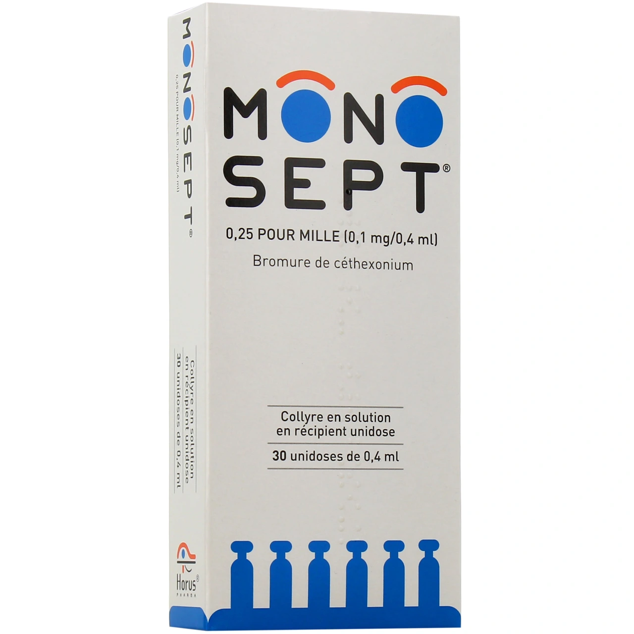 Monosept 0,25 pour mille collyre - Horus Pharma