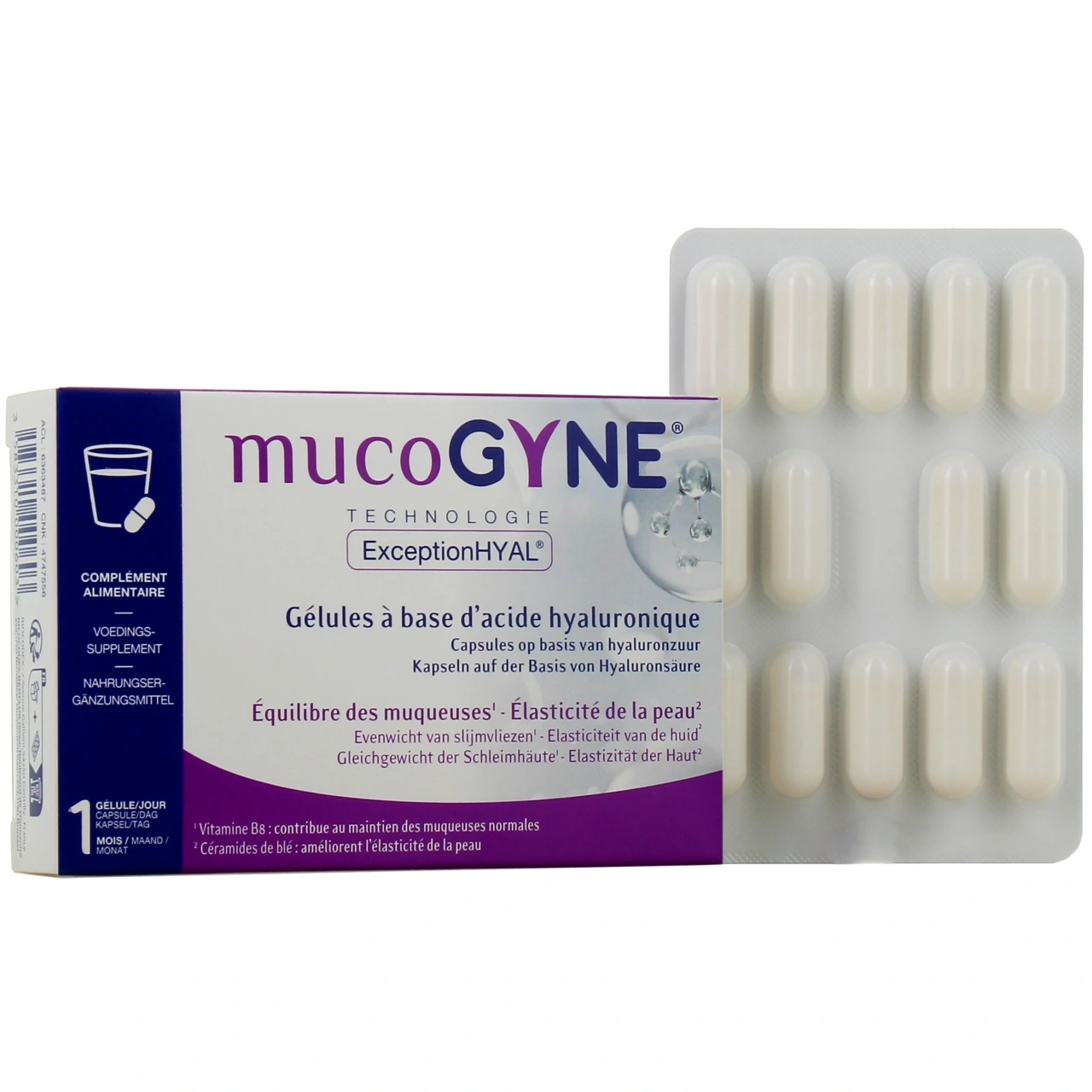 MucoGyne Gélules à base d'Acide Hyaluronique - Biocodex