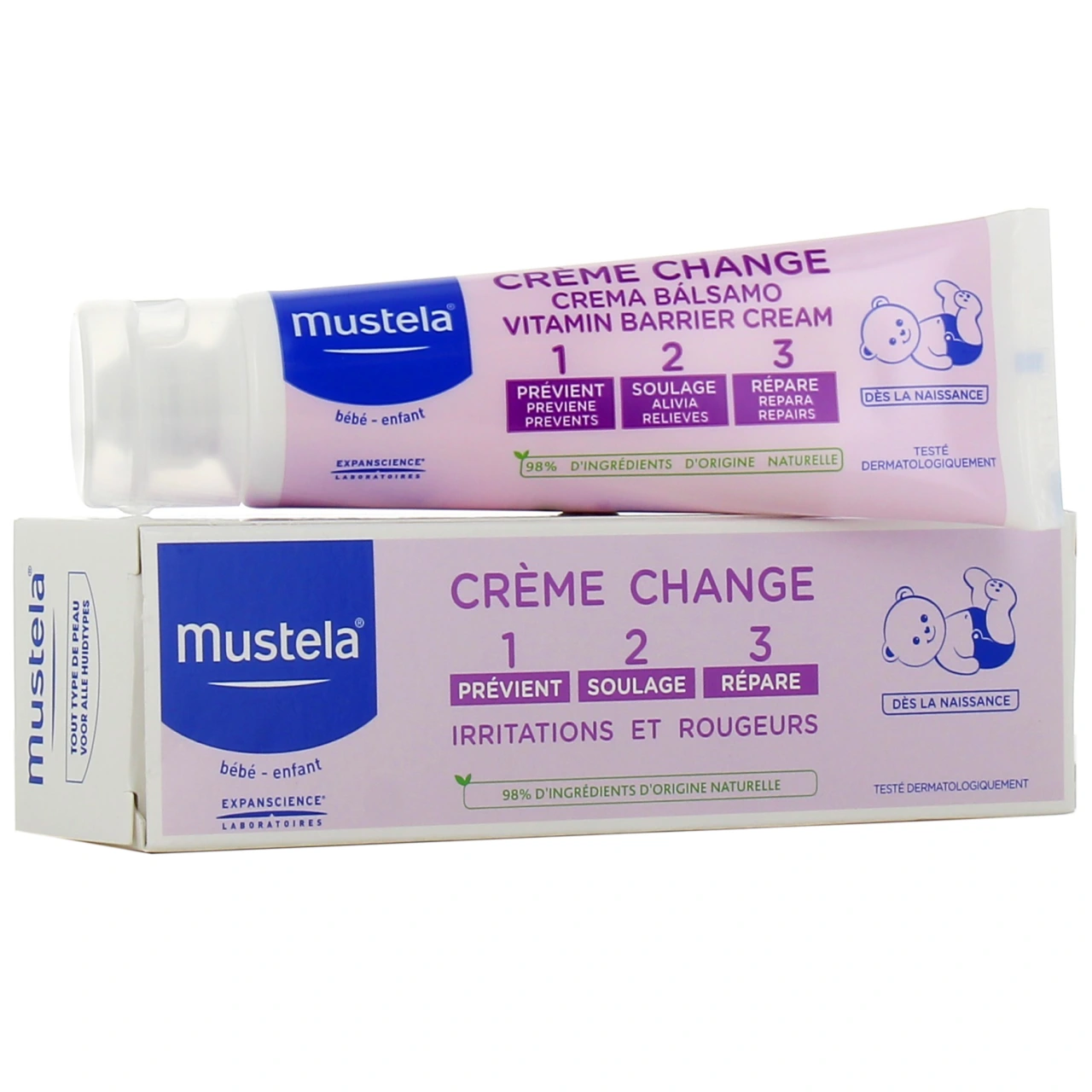 Mustela Crème change 1>2>3  Soin complet de l’épiderme fessier - Mustela