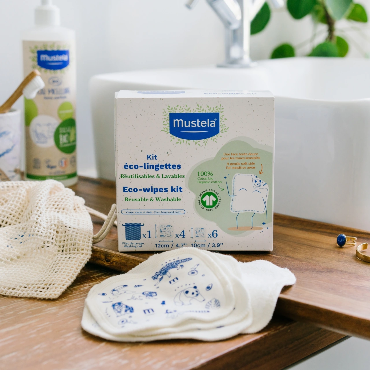 Mustela Eco-Lingettes Lavables Réutilisables - Vue 8