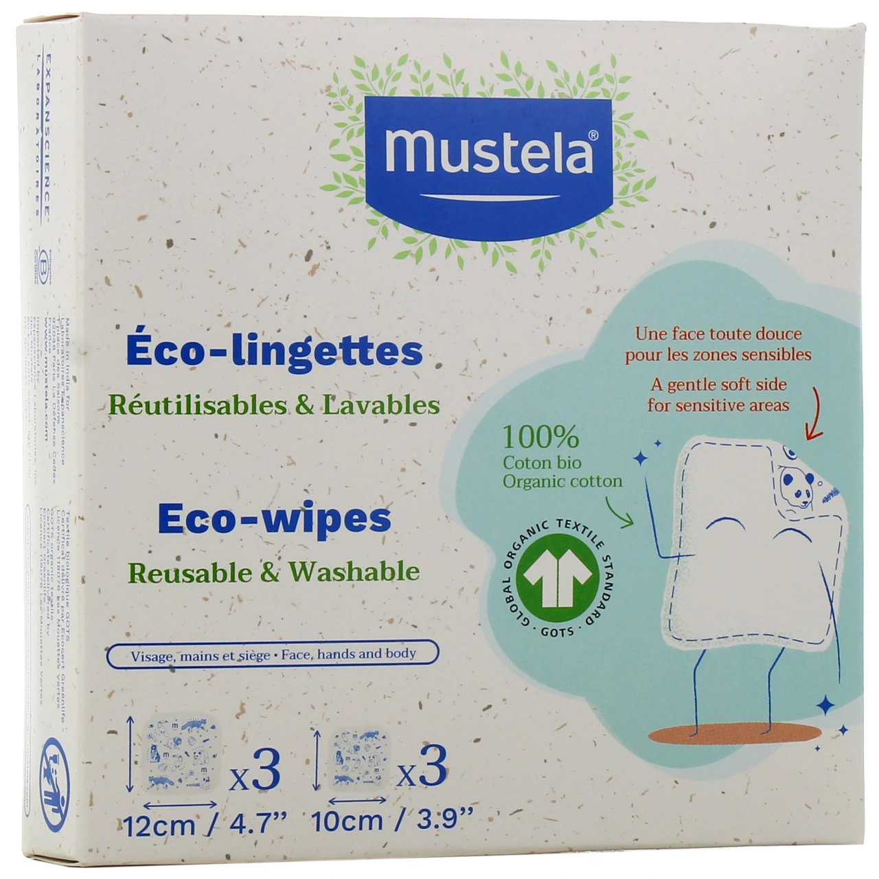 Mustela Eco-Lingettes Lavables Réutilisables - Mustela