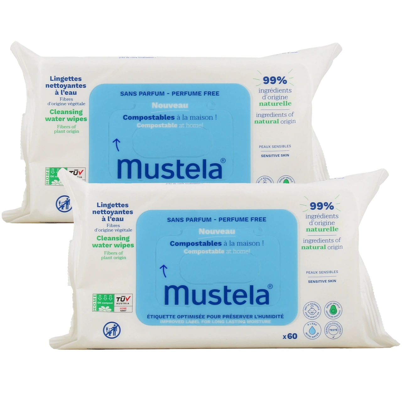 Mustela Lingettes Nettoyantes à l'Eau - Vue 3