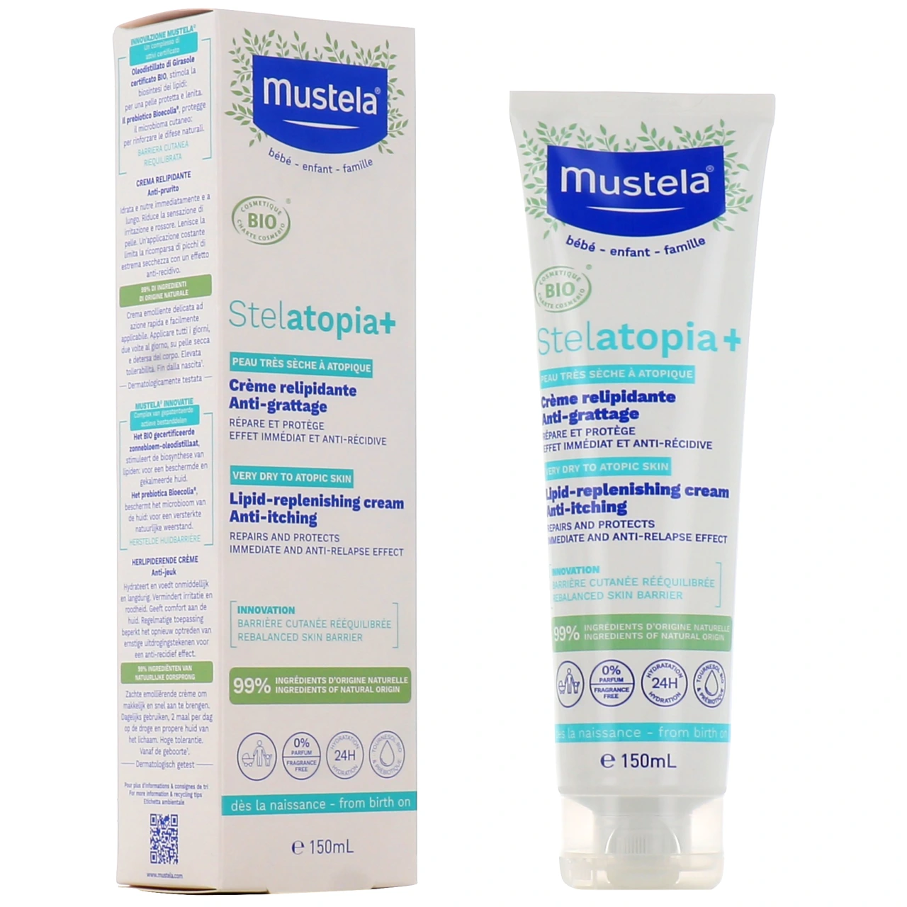 Mustela Stelatopia+ Crème Relipidante Anti-Grattage Bio - Mustela