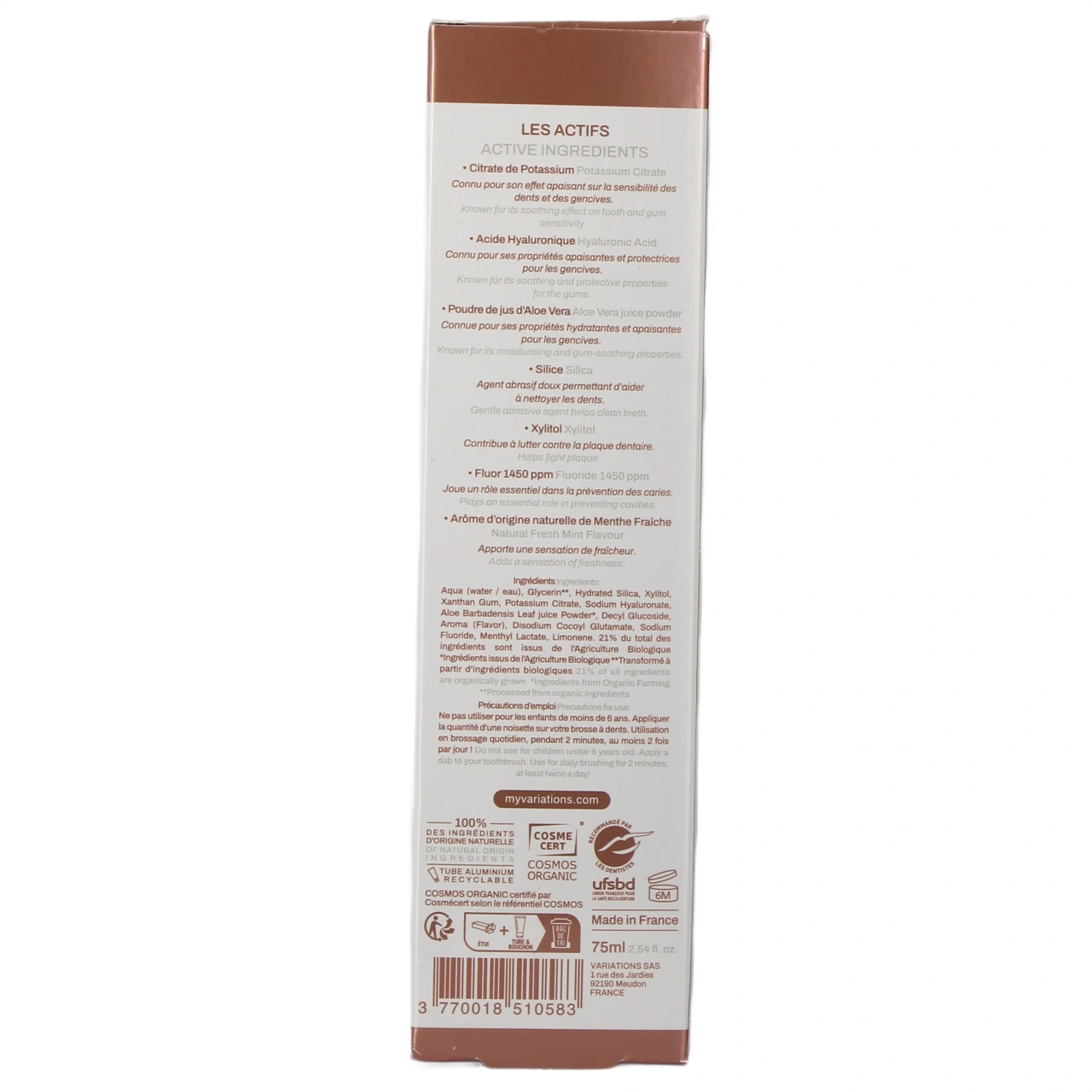 My Variations Dentifrice Sensible - Vue 3