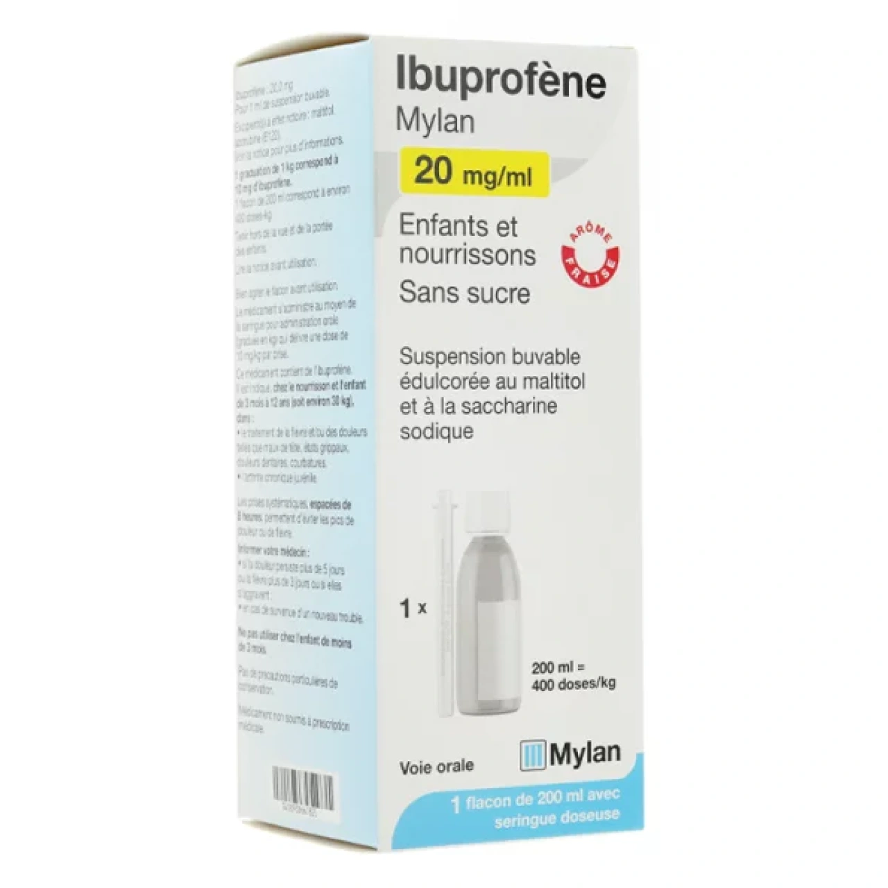 Viatris Ibuprofène 20mg/ml suspension buvable - Vue 3