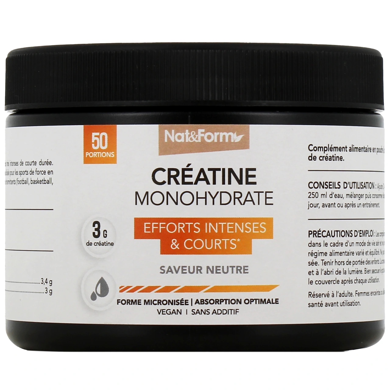 Nat & Form Créatine Monohydrate - Nat & Form