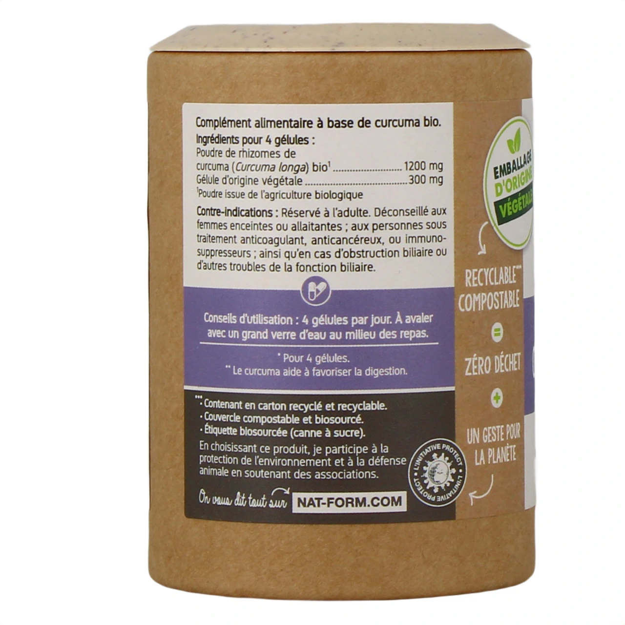 Nat & Form Curcuma Bio Confort Digestif - Vue 3