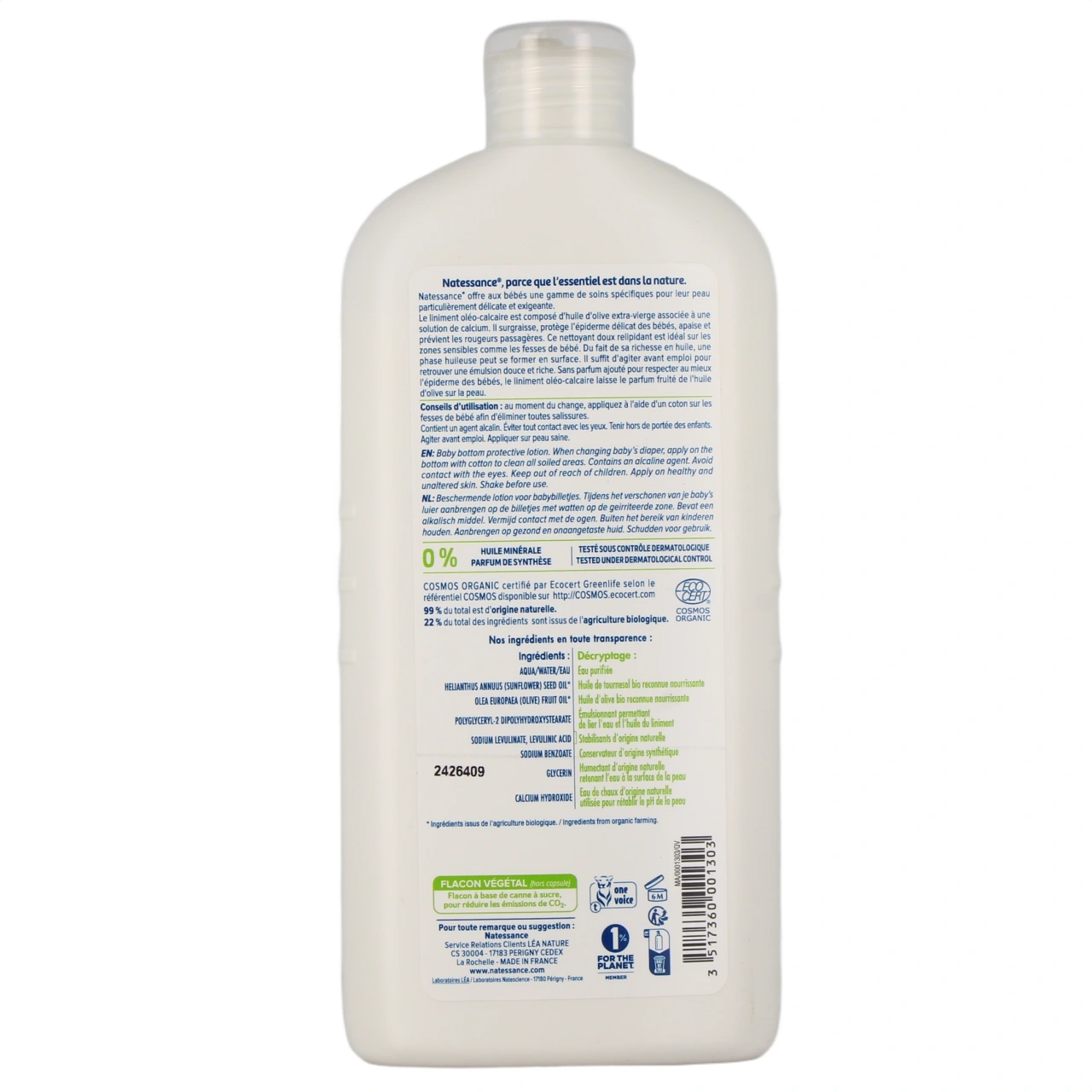 Natessance Bébé Bio Liniment Oléo-Calcaire - Vue 5