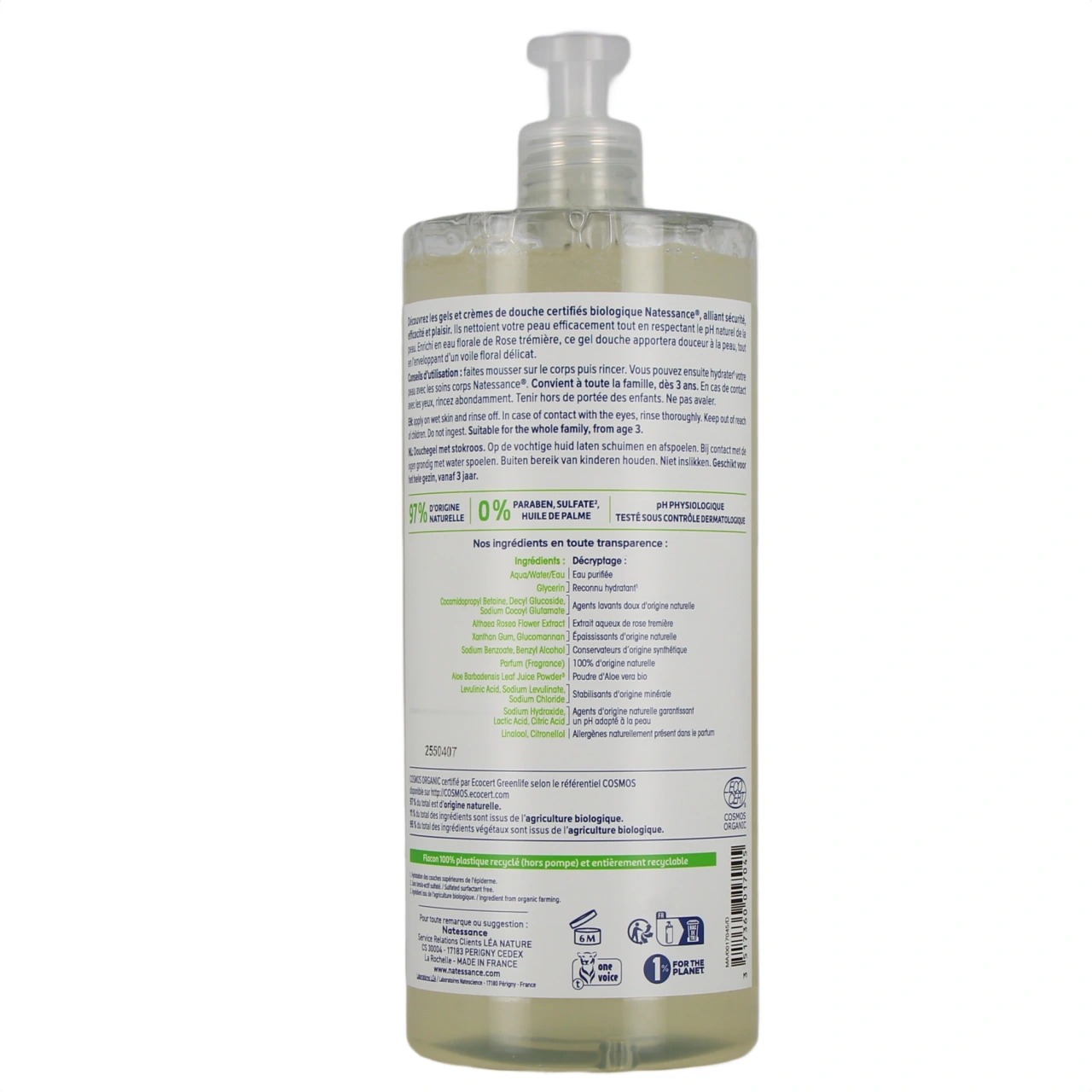 Natessance Gel Douche Délicat Rose Trémière - Vue 3
