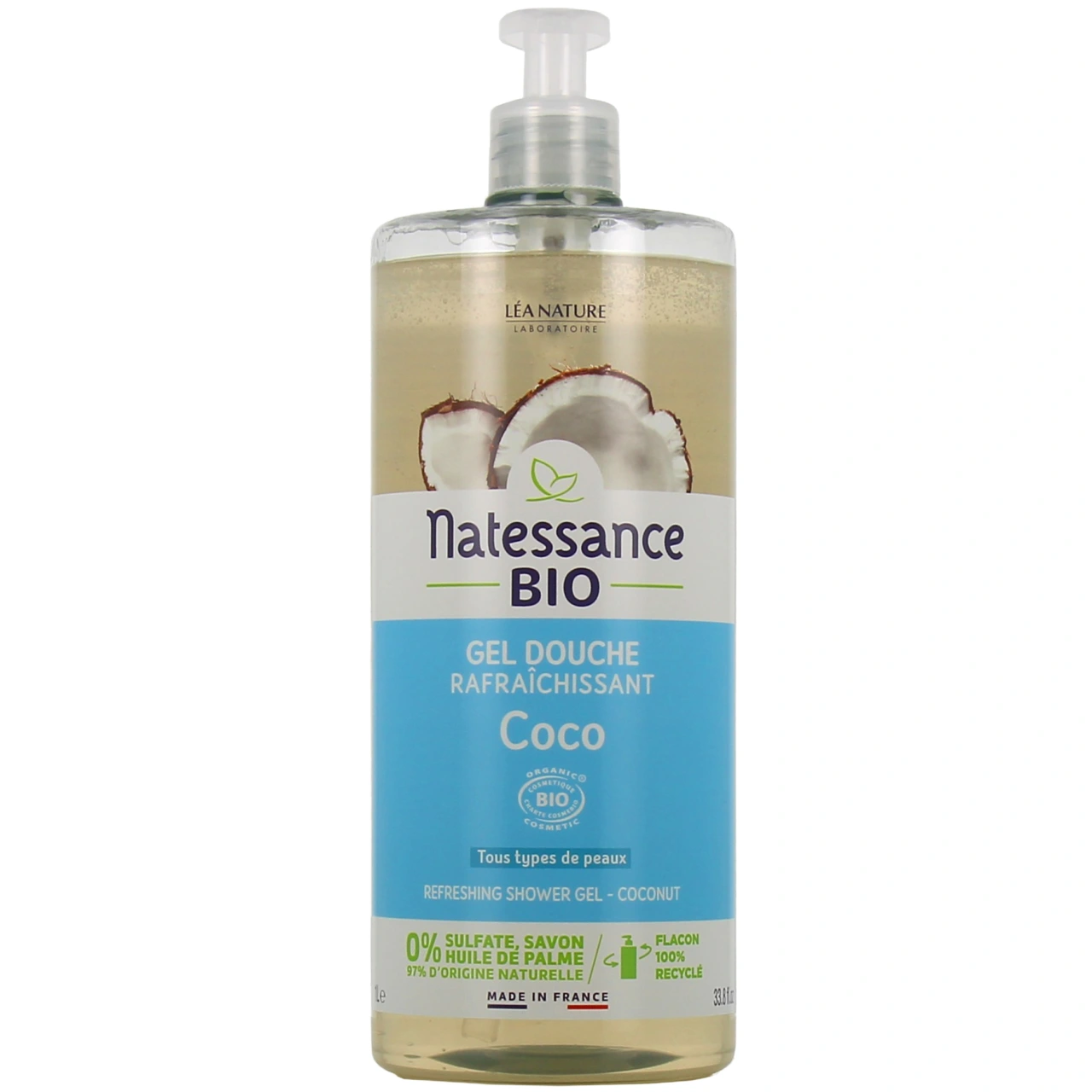 Natessance Gel douche rafraîchissant Eau de Coco - Natessance