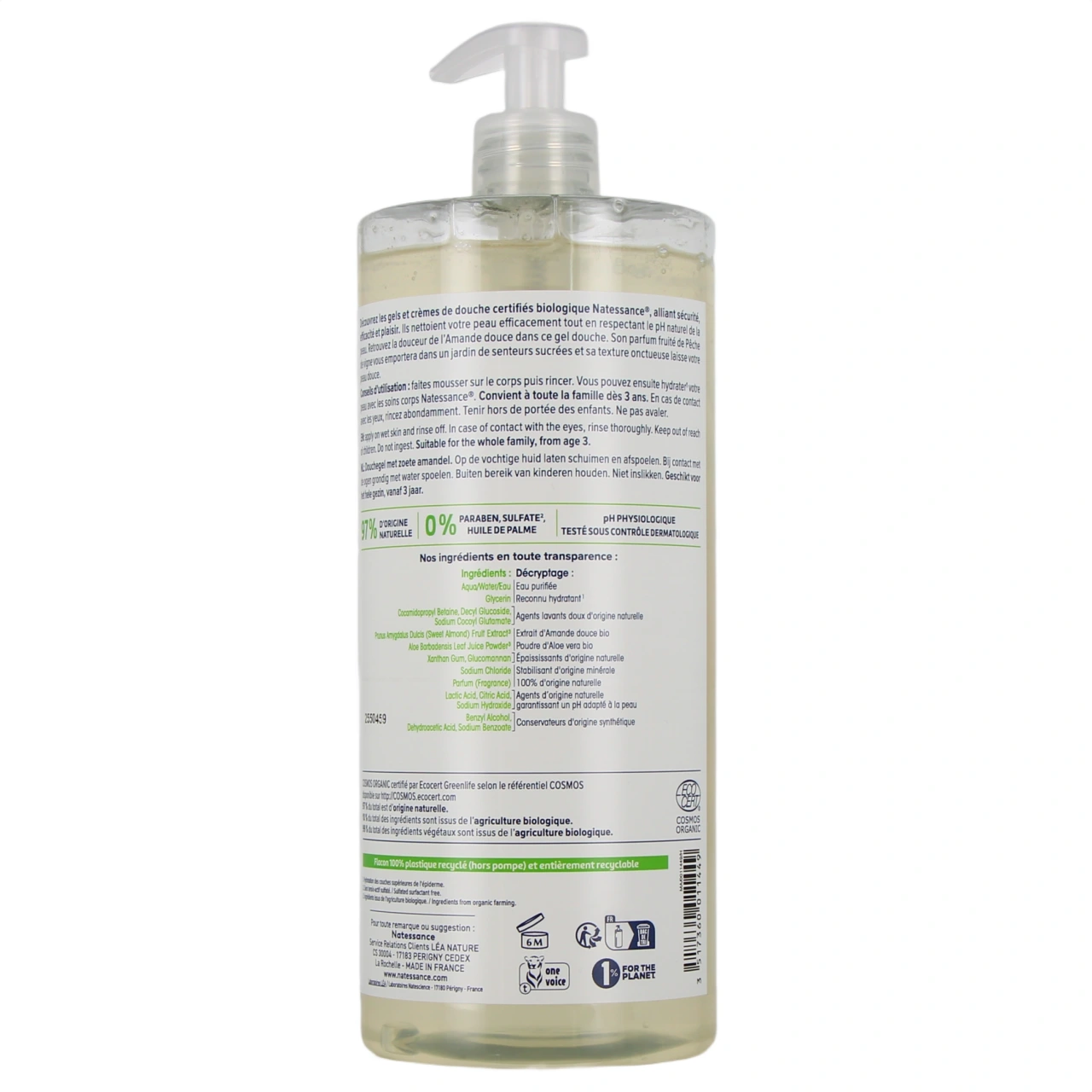 Natessance Gel Douche Relaxant Bio Amande-Pêche de vigne - Vue 3