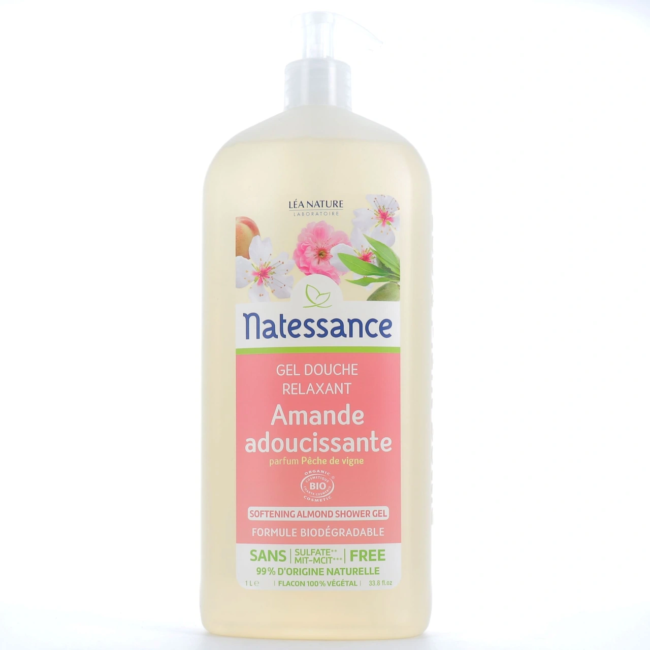 Natessance Gel Douche Relaxant Bio Amande-Pêche de vigne - Natessance