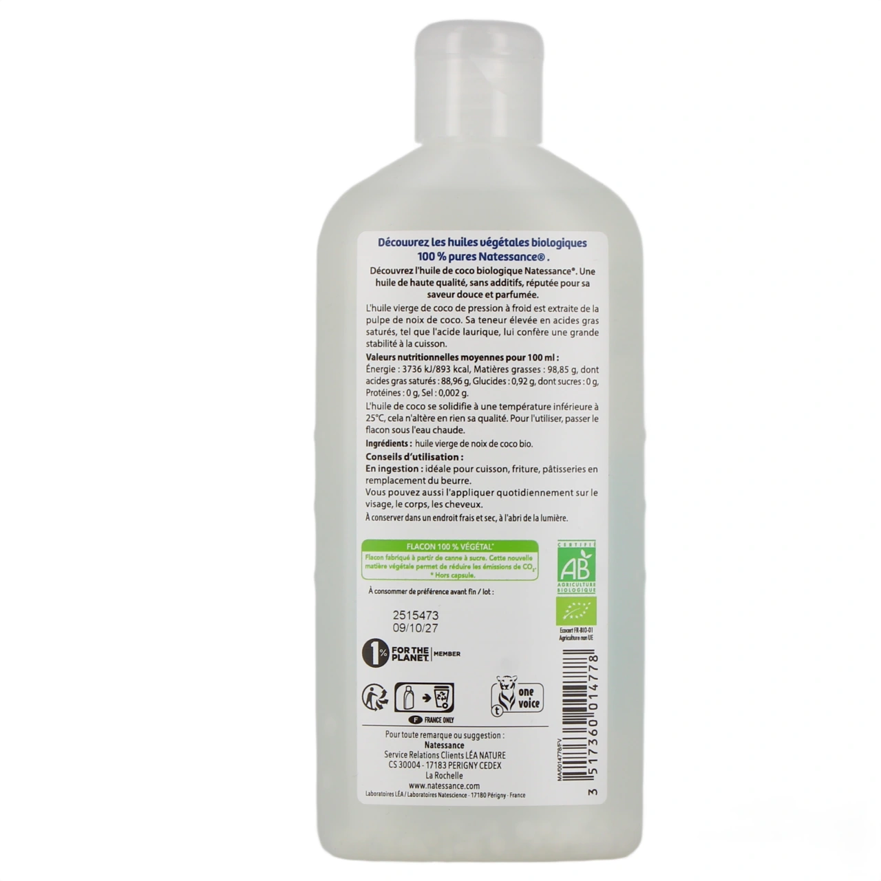 Natessance Huile de Coco Bio 100% pure - Vue 9