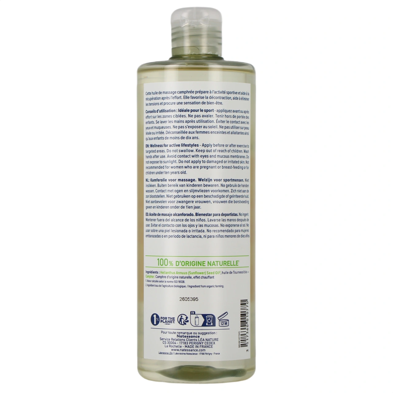 Natessance Huile de Massage Camphrée - Vue 3