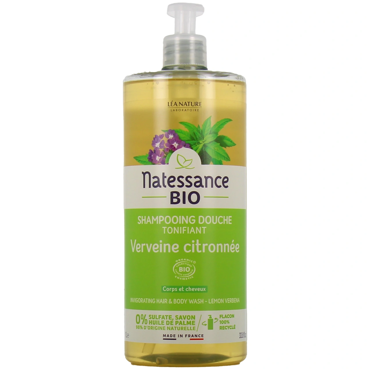 Natessance Shampooing Douche Bio Verveine Citronnée de Provence - Natessance