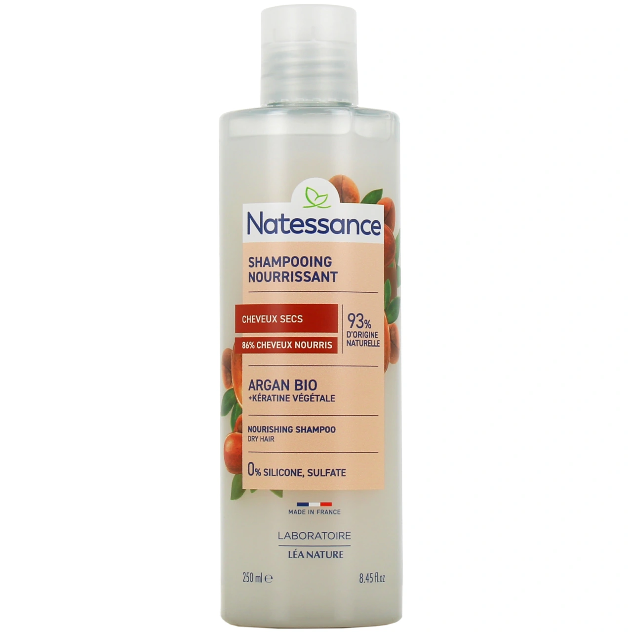 Natessance Shampooing nourrissant Argan Kératine Bio - Natessance