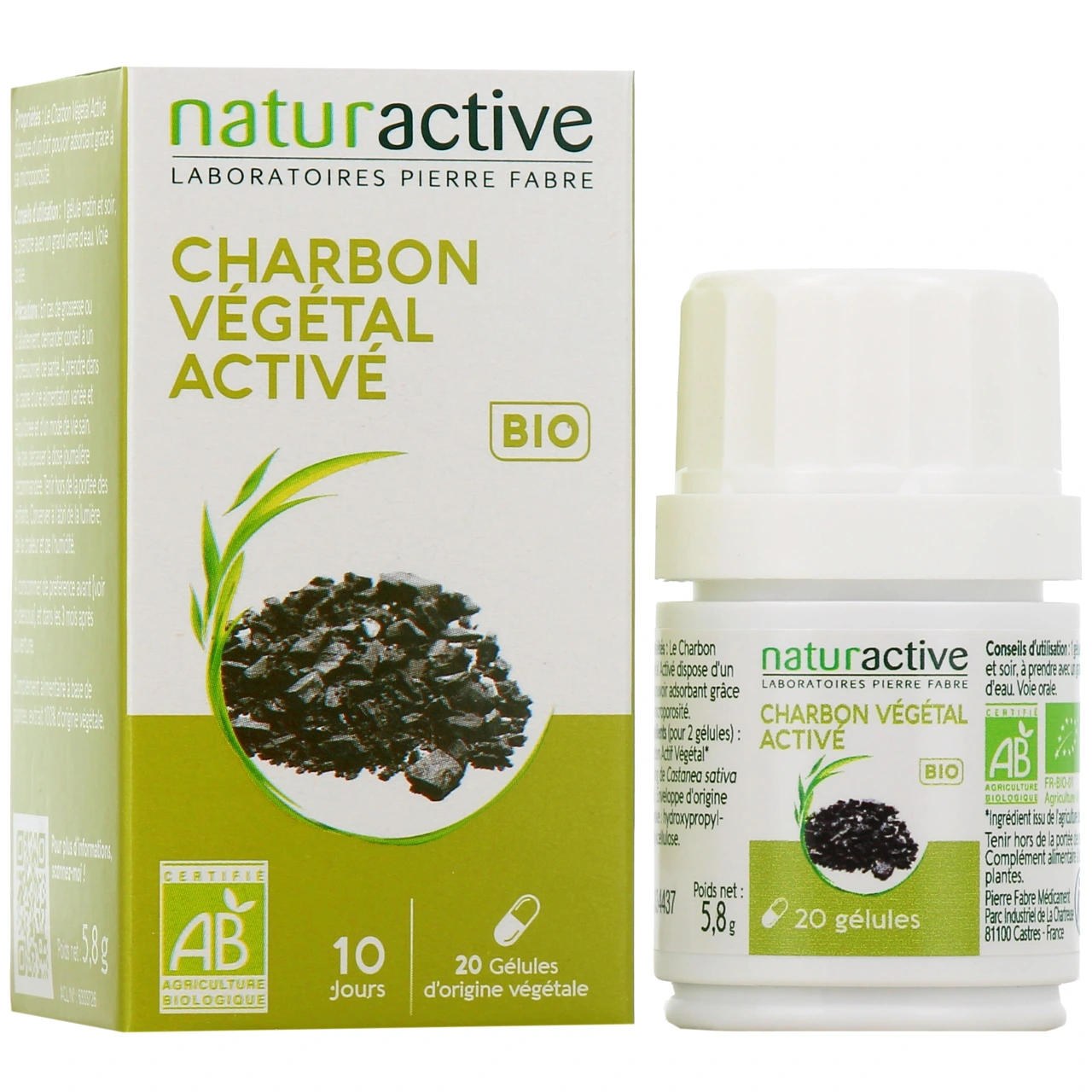 Naturactive Charbon Végétal Activé Bio - Naturactive