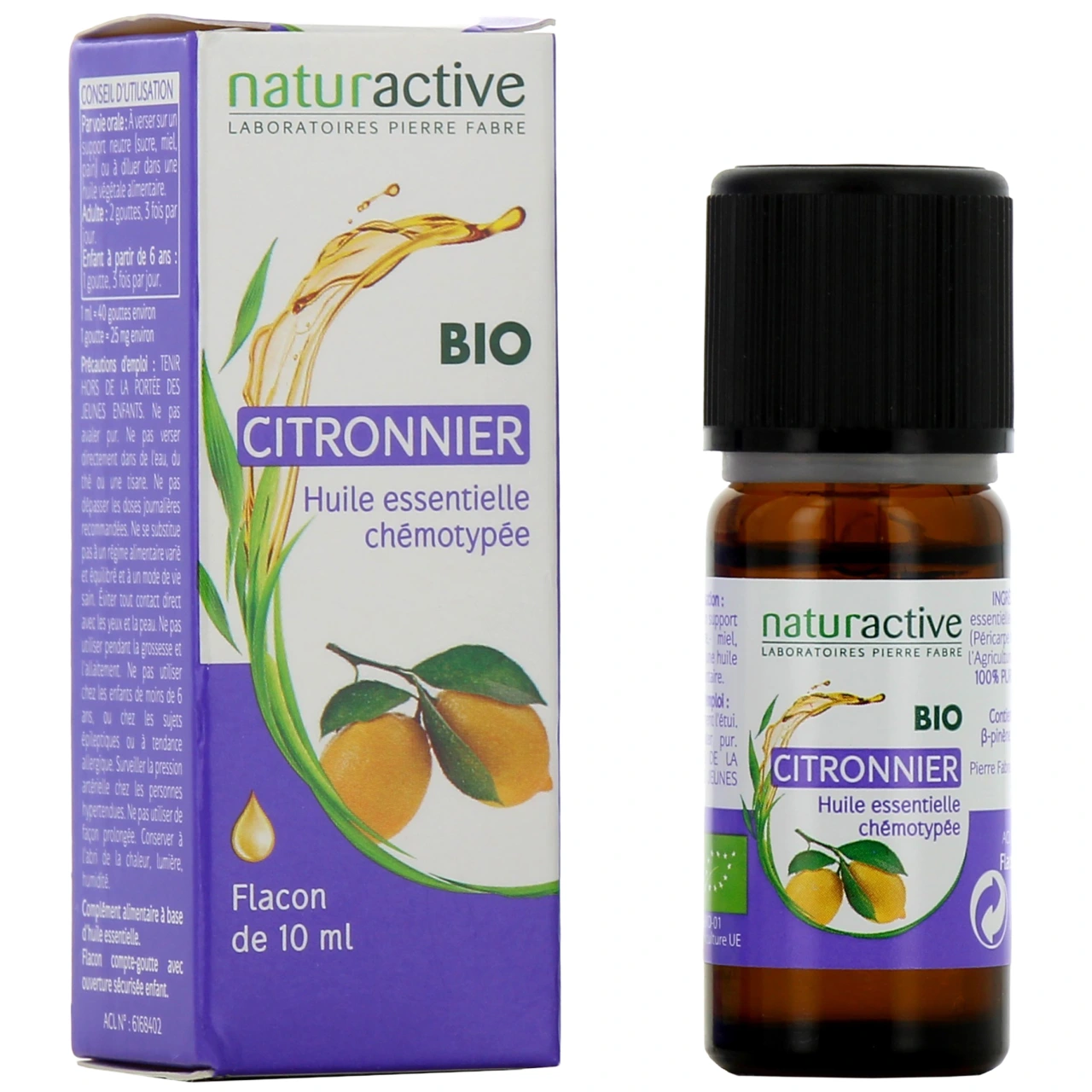 Naturactive Huile Essentielle Citronnier BIO - Naturactive huiles essentielles