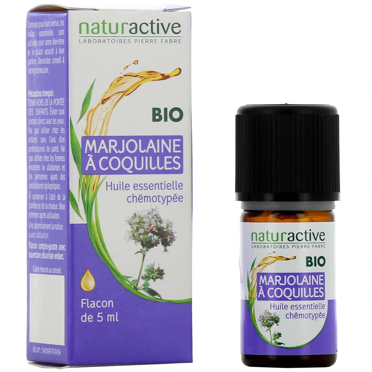Naturactive Huile Essentielle Marjolaine à Coquilles Bio - Naturactive huiles essentielles