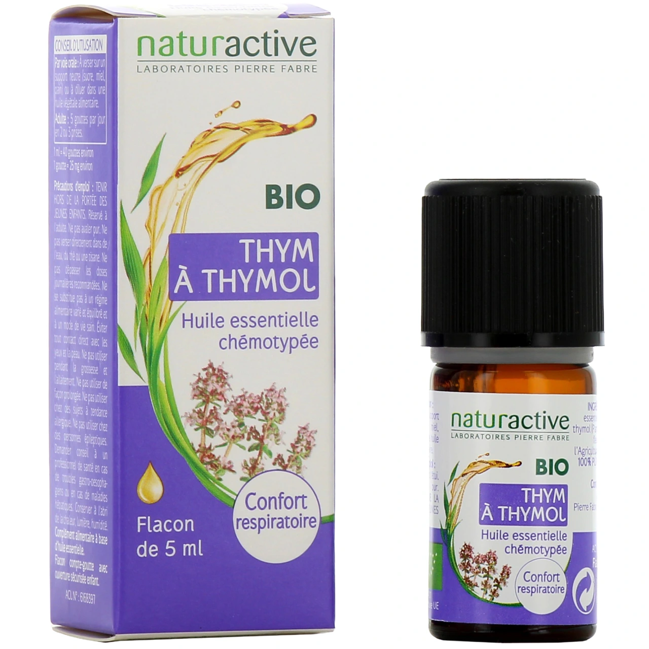 Naturactive Huile Essentielle Thym à Thymol Bio - Naturactive huiles essentielles