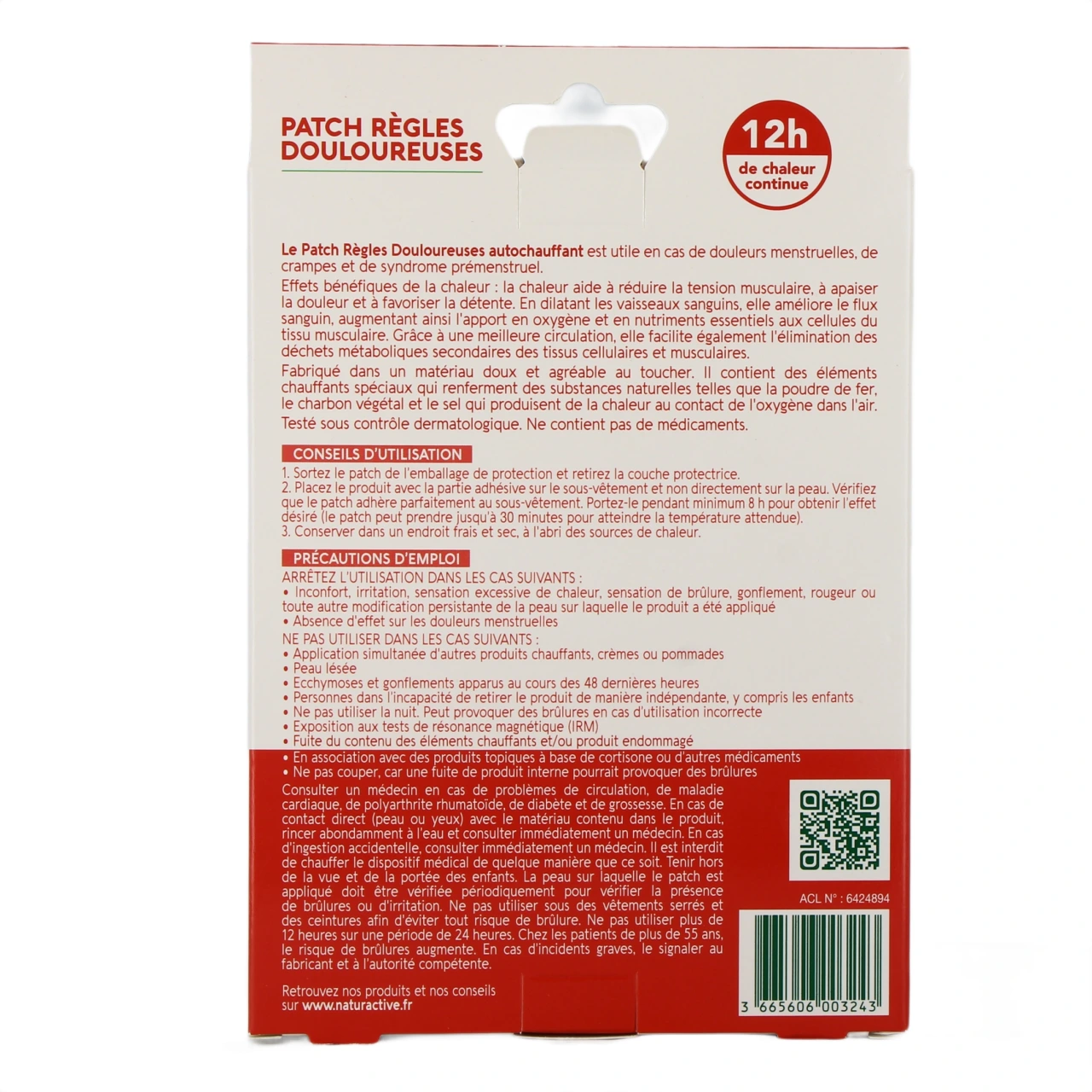 Naturactive Patch Règles Douloureuses - Vue 3