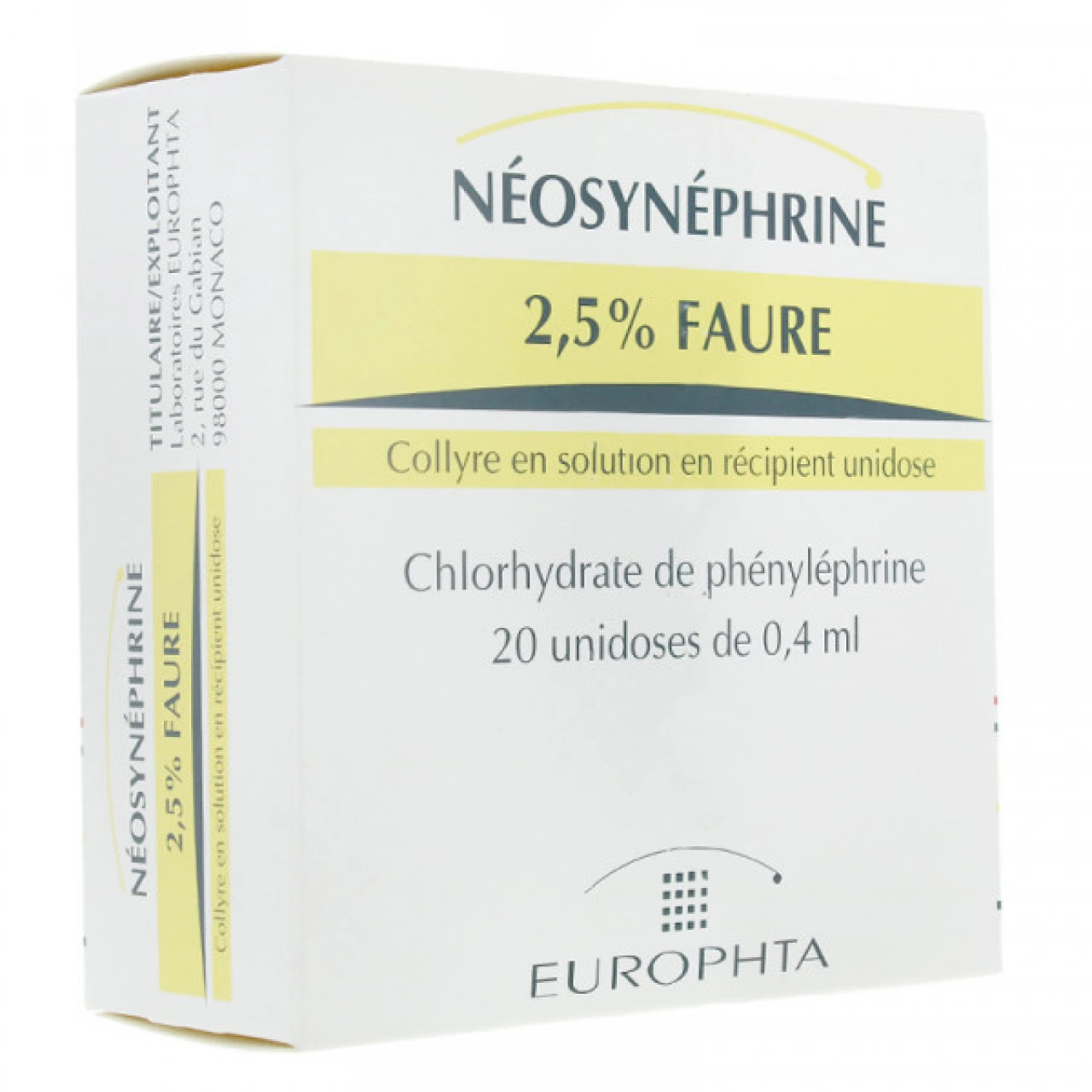 Néosynéphrine 2,5% Faure Unidoses de 0,4 ml - Europhta