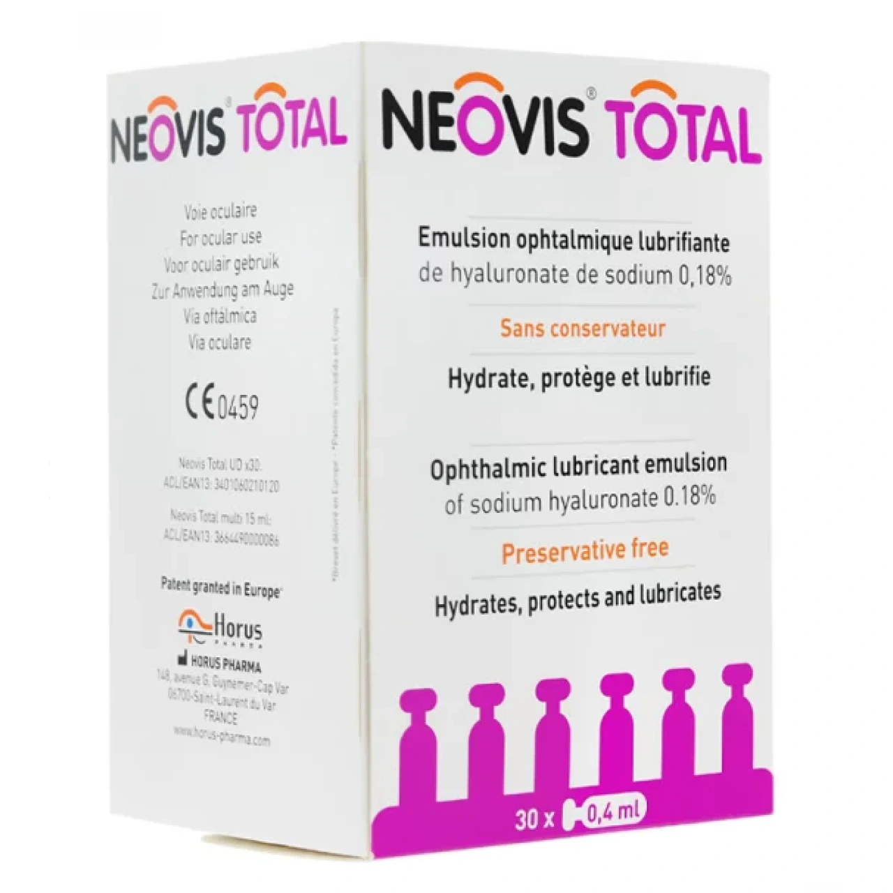 Neovis Total Émulsion Ophtalmique Lubrifiante - Horus Pharma