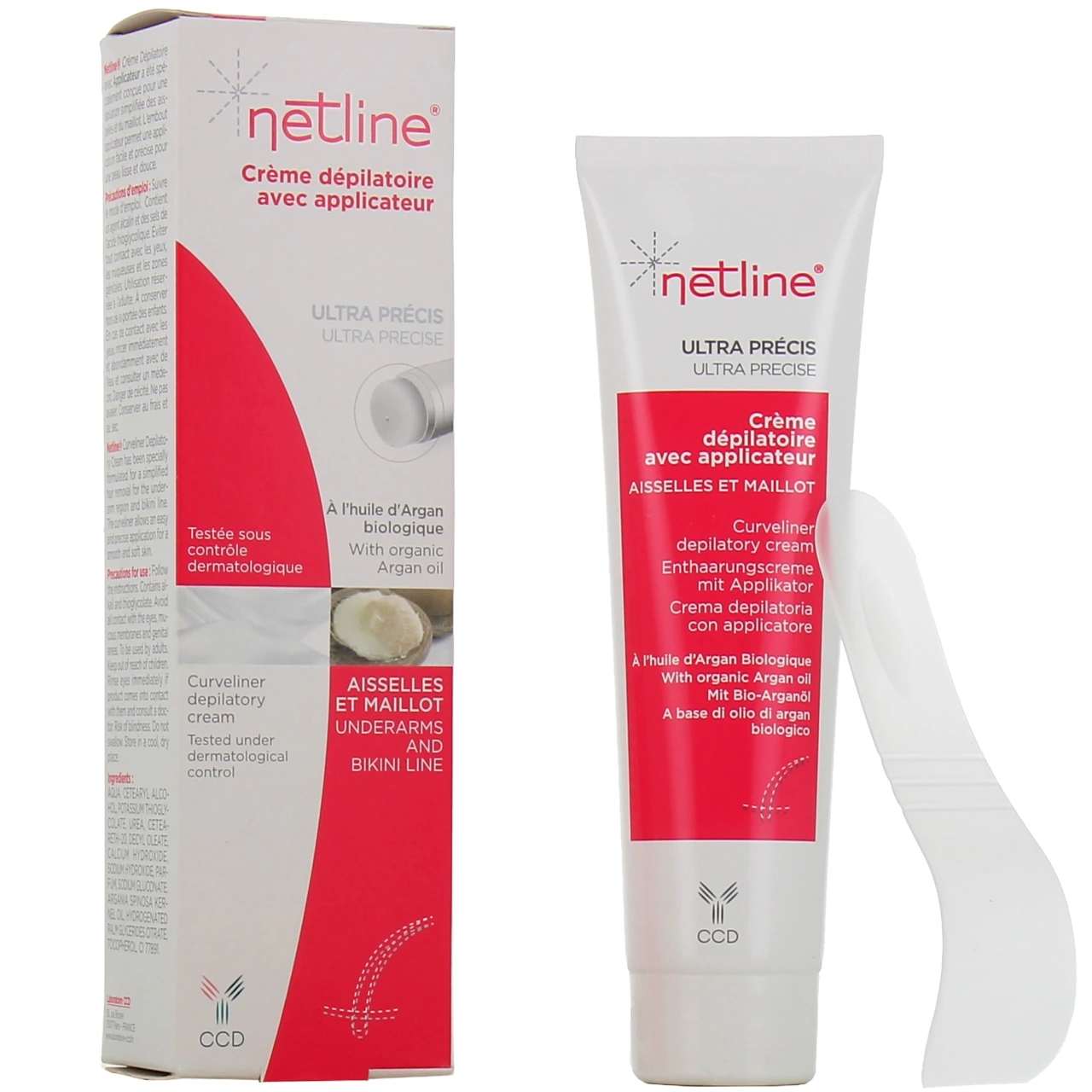 Netline Crème Dépilatoire Applicateur Aisselles et Maillot - Netline