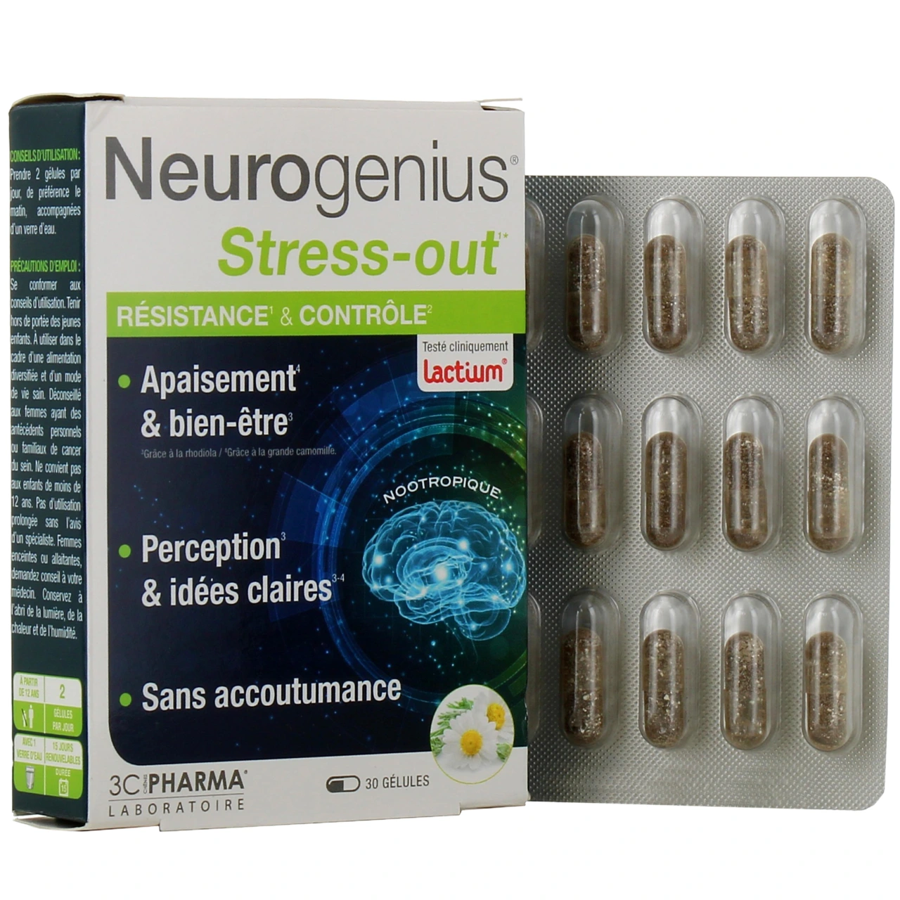 Neurogenius Stress-out Résistance & Contrôle - 3C Pharma