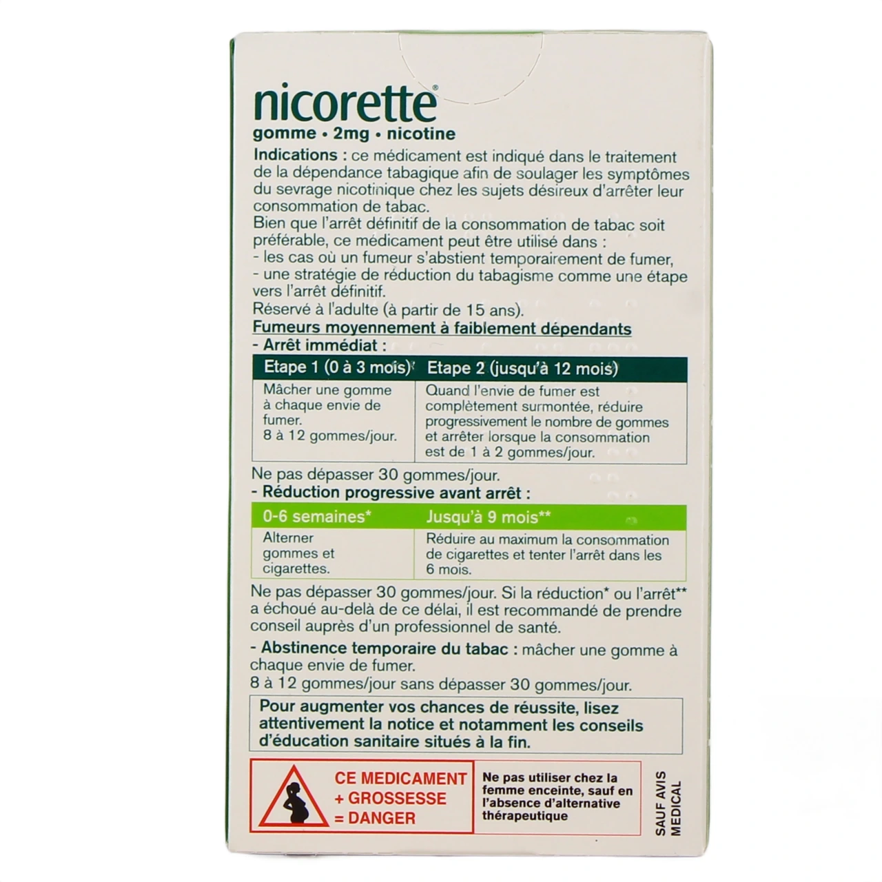 Nicorette gommes 2 mg sans sucre - Vue 10