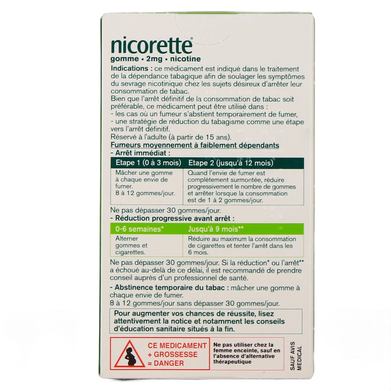 Nicorette gommes 2 mg sans sucre - Vue 26