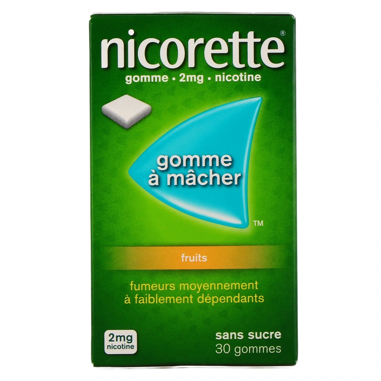 Nicorette gommes 2 mg sans sucre - Vue 25