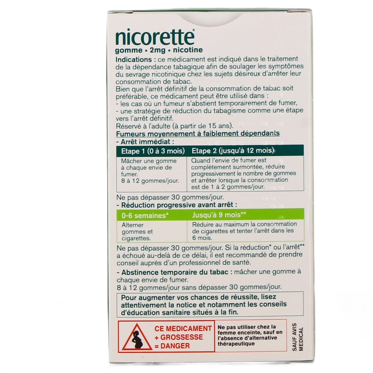 Nicorette gommes 2 mg sans sucre - Vue 29