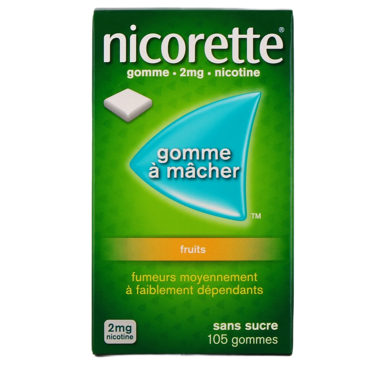 Nicorette gommes 2 mg sans sucre - Vue 28