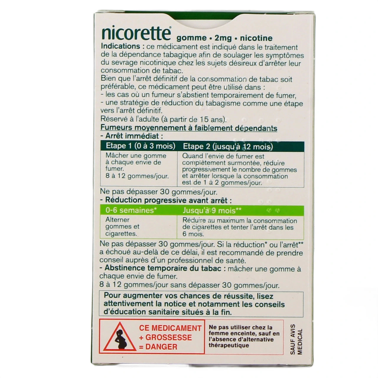 Nicorette gommes 2 mg sans sucre - Vue 5