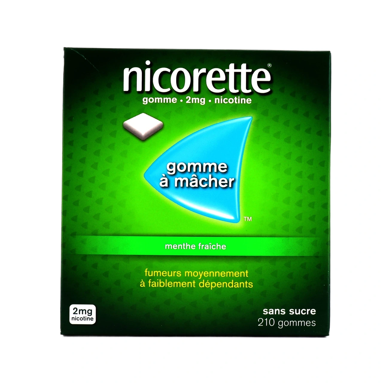 Nicorette gommes 2 mg sans sucre - Vue 24