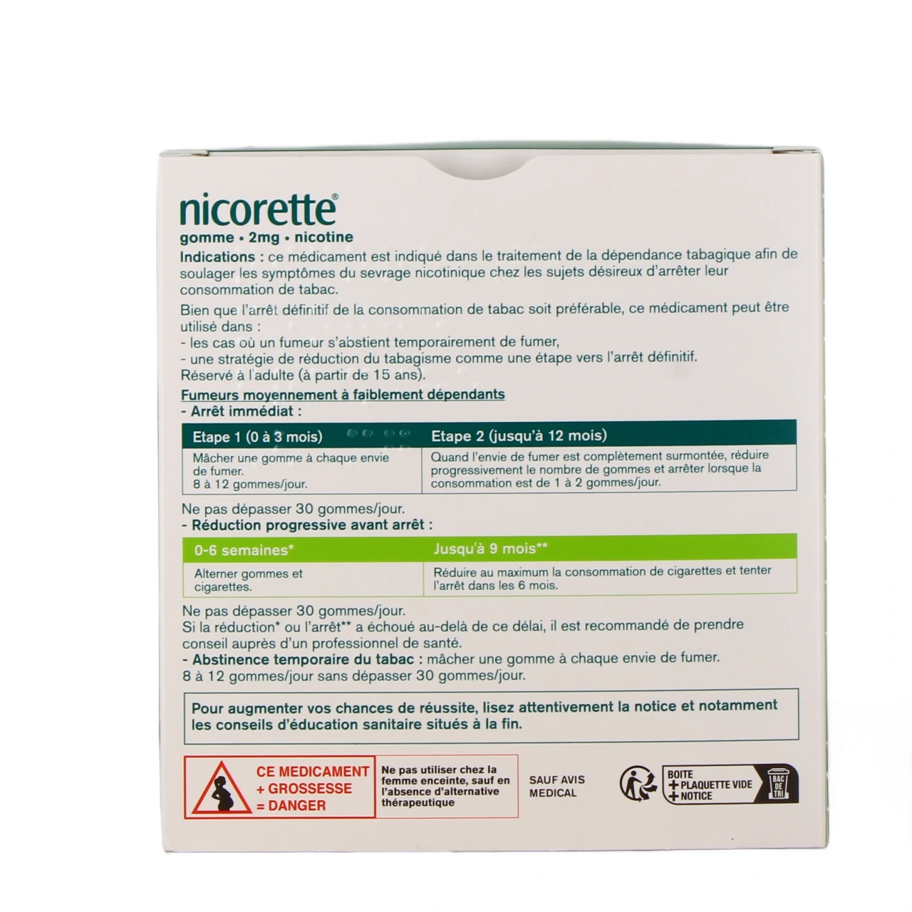 Nicorette gommes 2 mg sans sucre - Vue 15