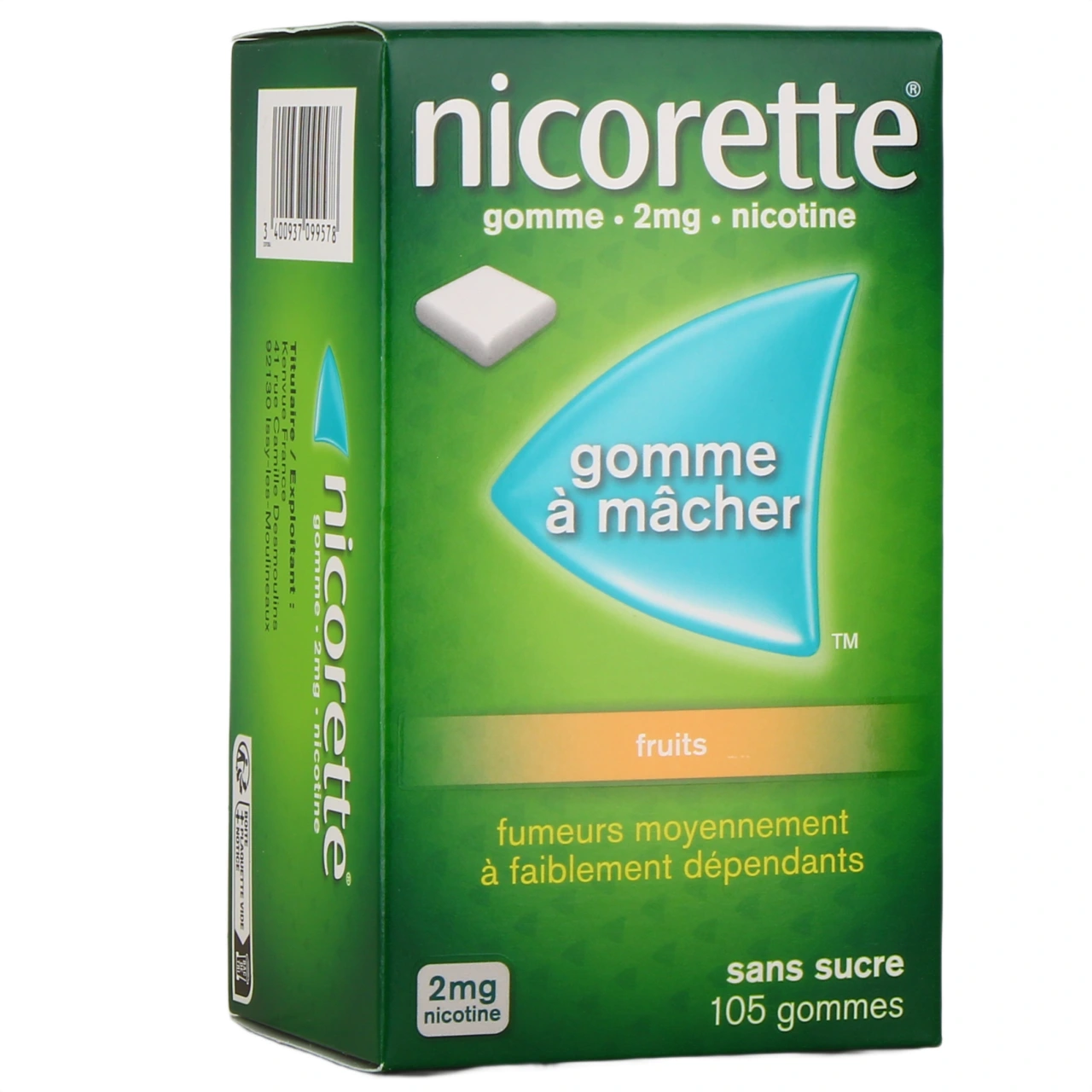 Nicorette gommes 2 mg sans sucre - Vue 27